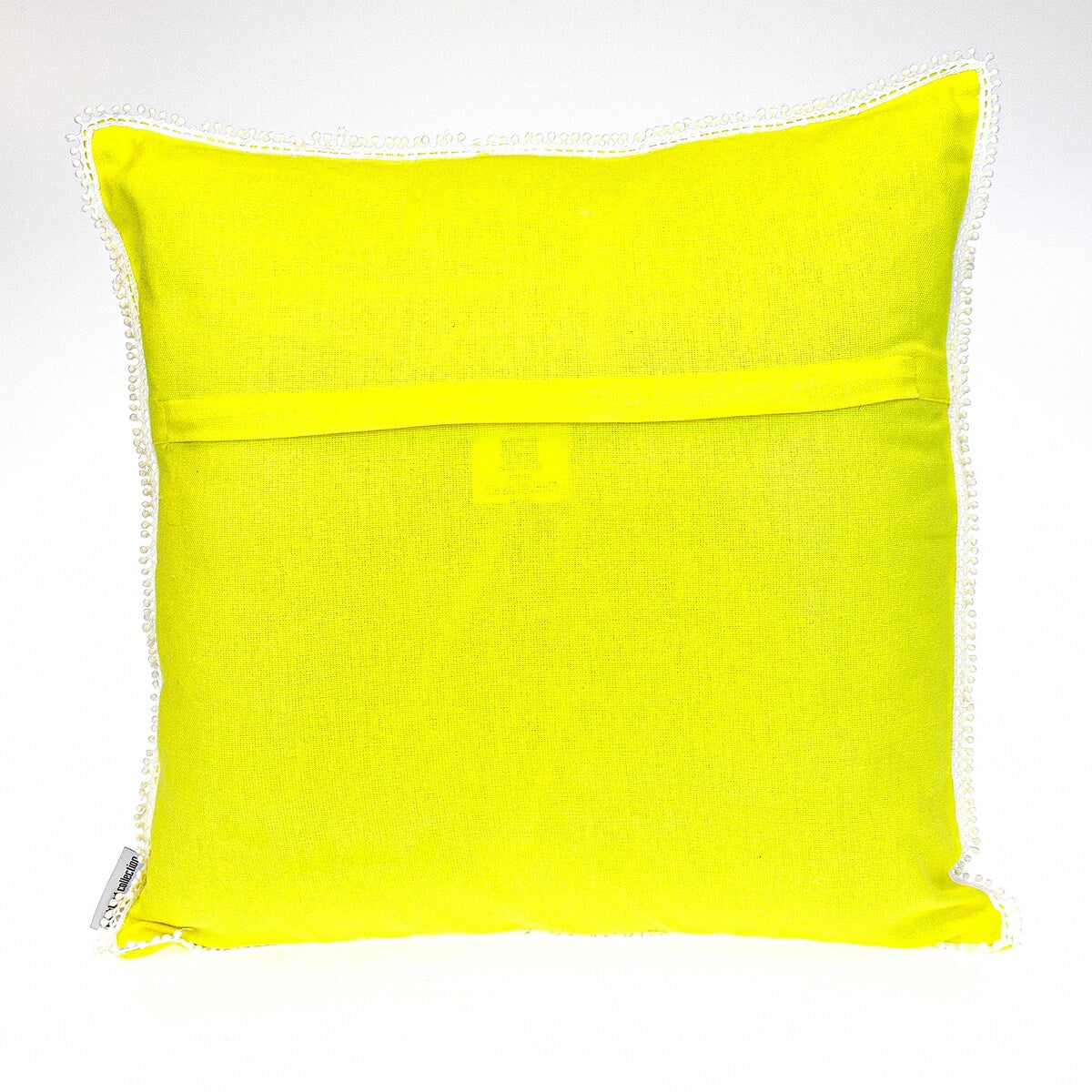 Parkland Collection Transitional Solid Yellow Square 20 x 20 Pillow