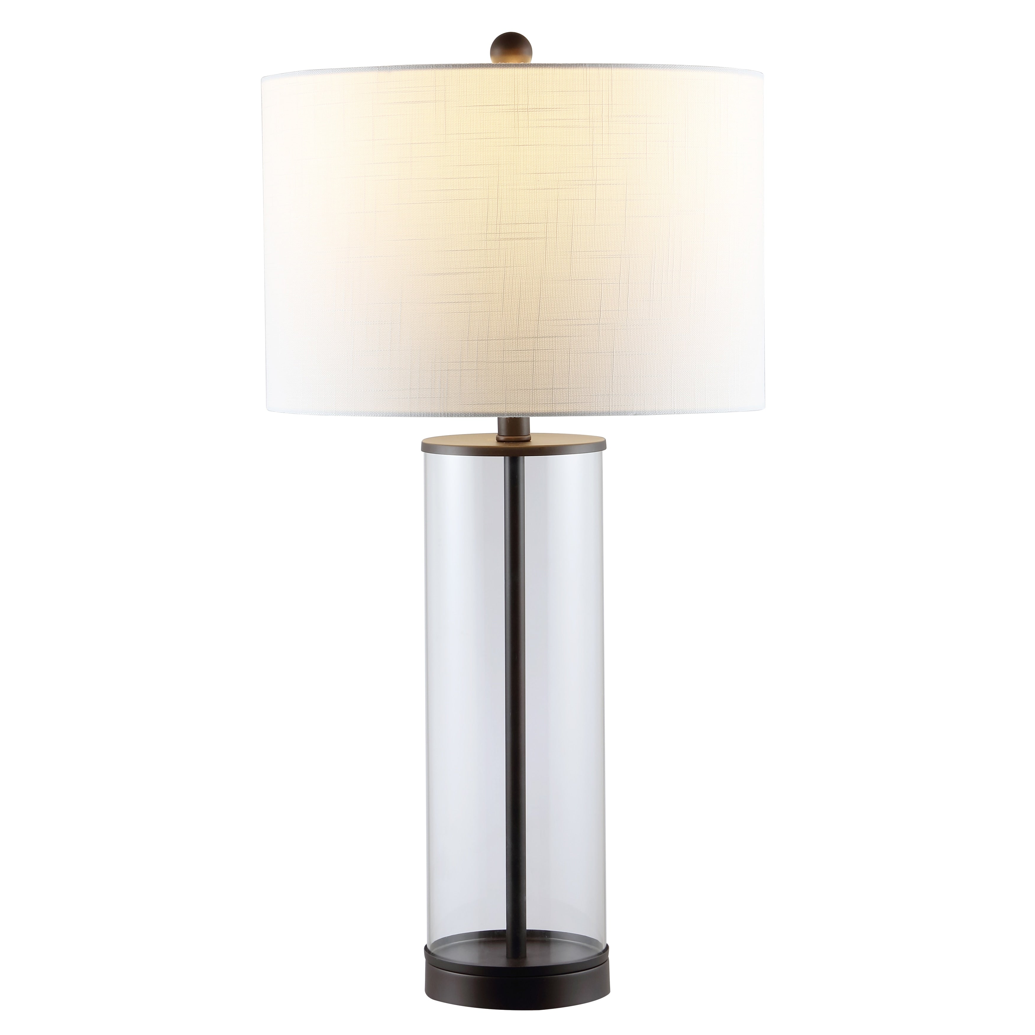 Parish 29 Glass LED Table Lamp, Clear/Chrome by JONATHAN Y