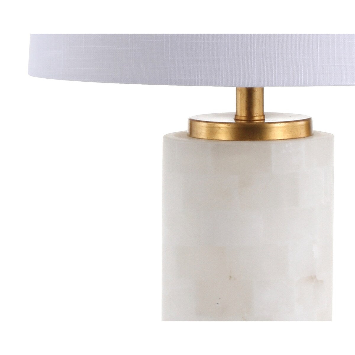 Versailles 25.5 Alabaster LED Table Lamp, White/Gold Leaf by JONATHAN Y