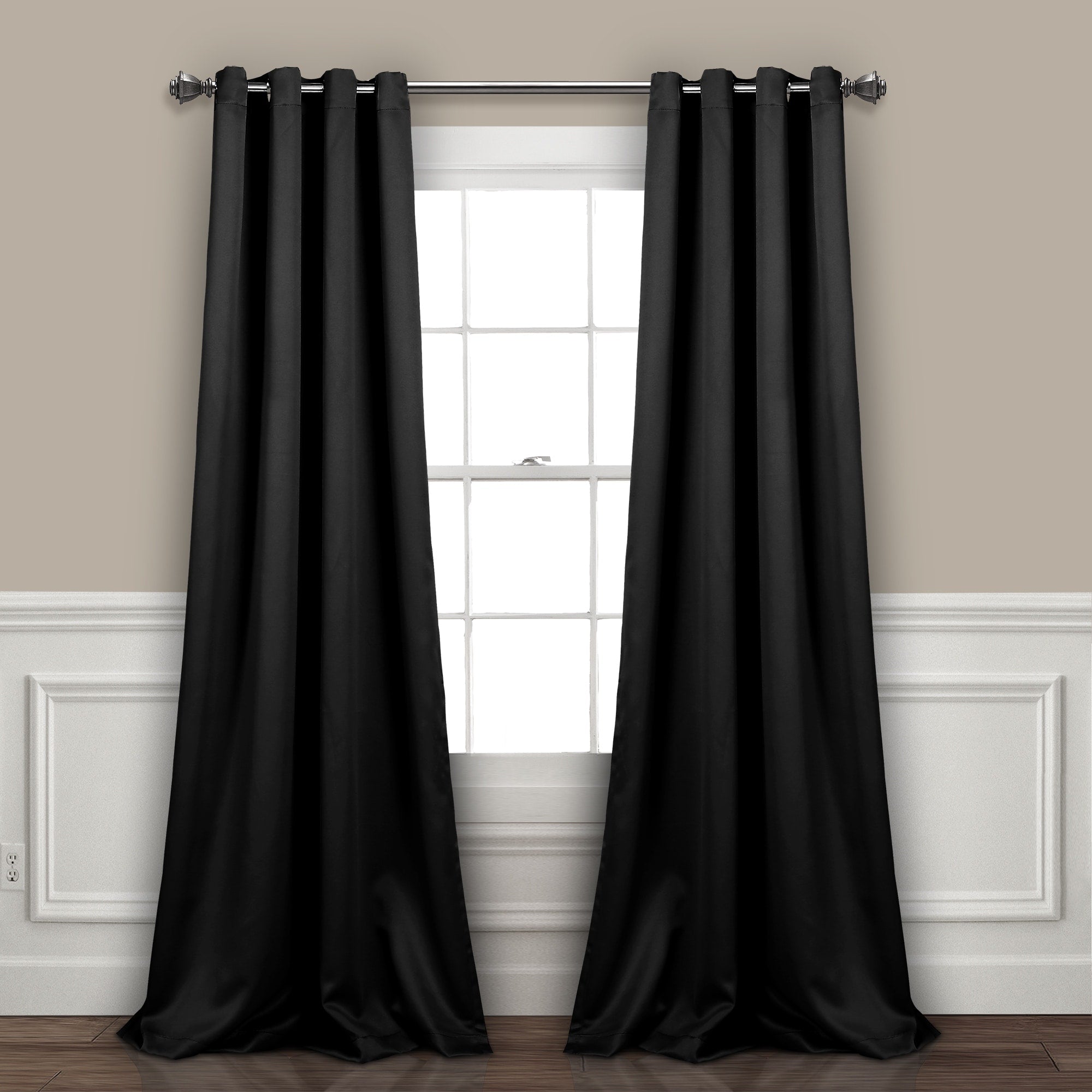 Lush Decor Insulated Grommet Blackout Curtain Panel Pair