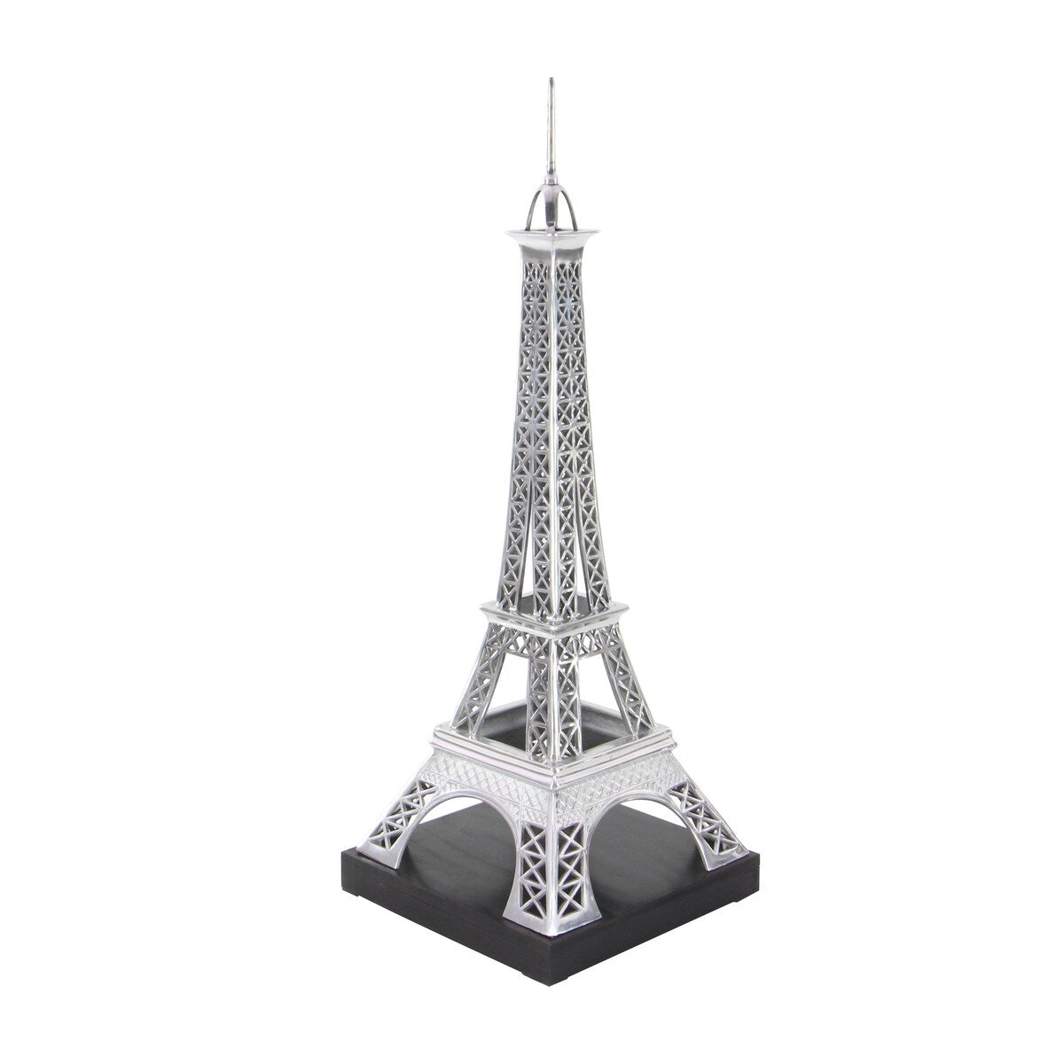 Aluminum Metal Eiffel Tower Decorative Sculpture - Silver - Roche River Decor