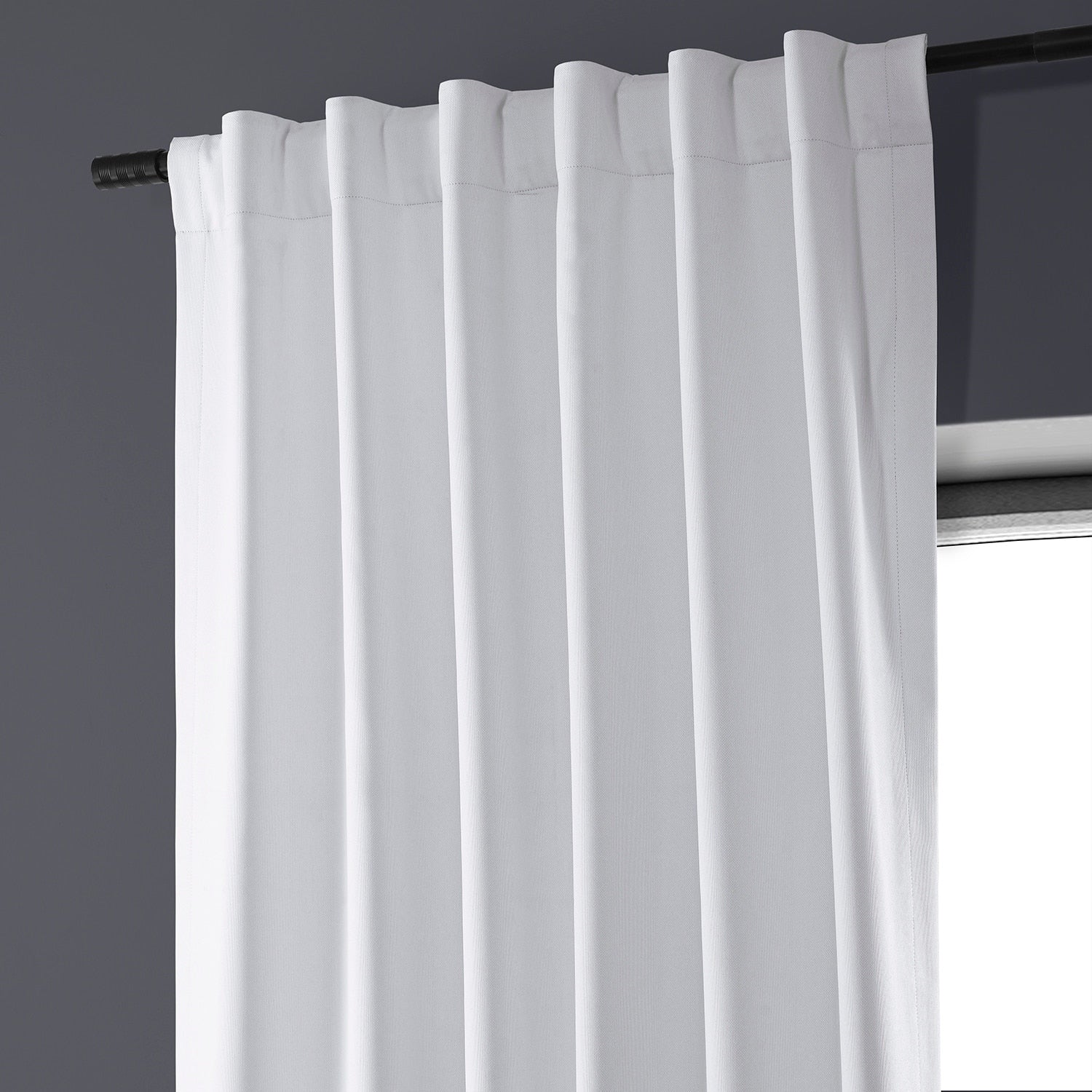 Exclusive Fabrics Performance Linen Luxury Blackout Curtains (1 Panel) - Thermal Insulation, Elegant Blackout Drapery