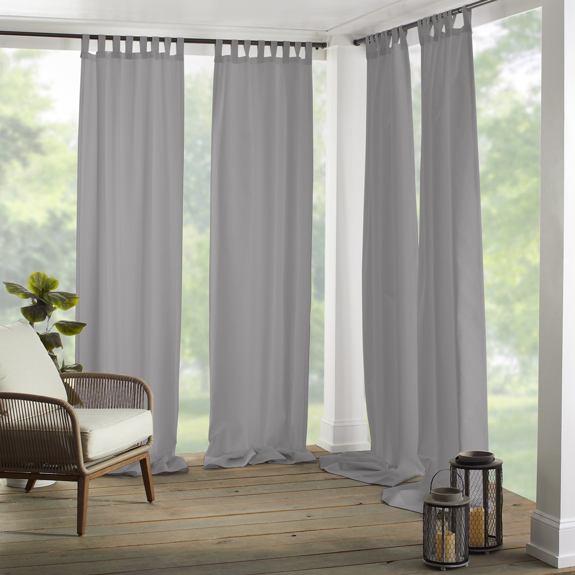 Matine Indoor/Outdoor Tab Top Single Curtain Panel