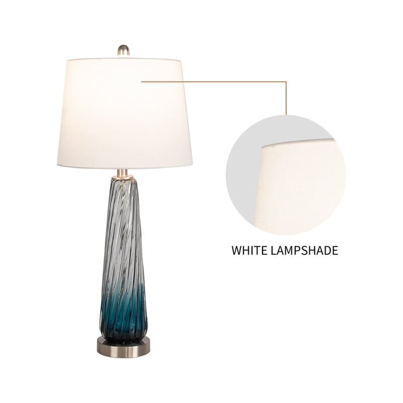 28.75 Gradient Blue Bedside Table Lamp Set (Set of 2)