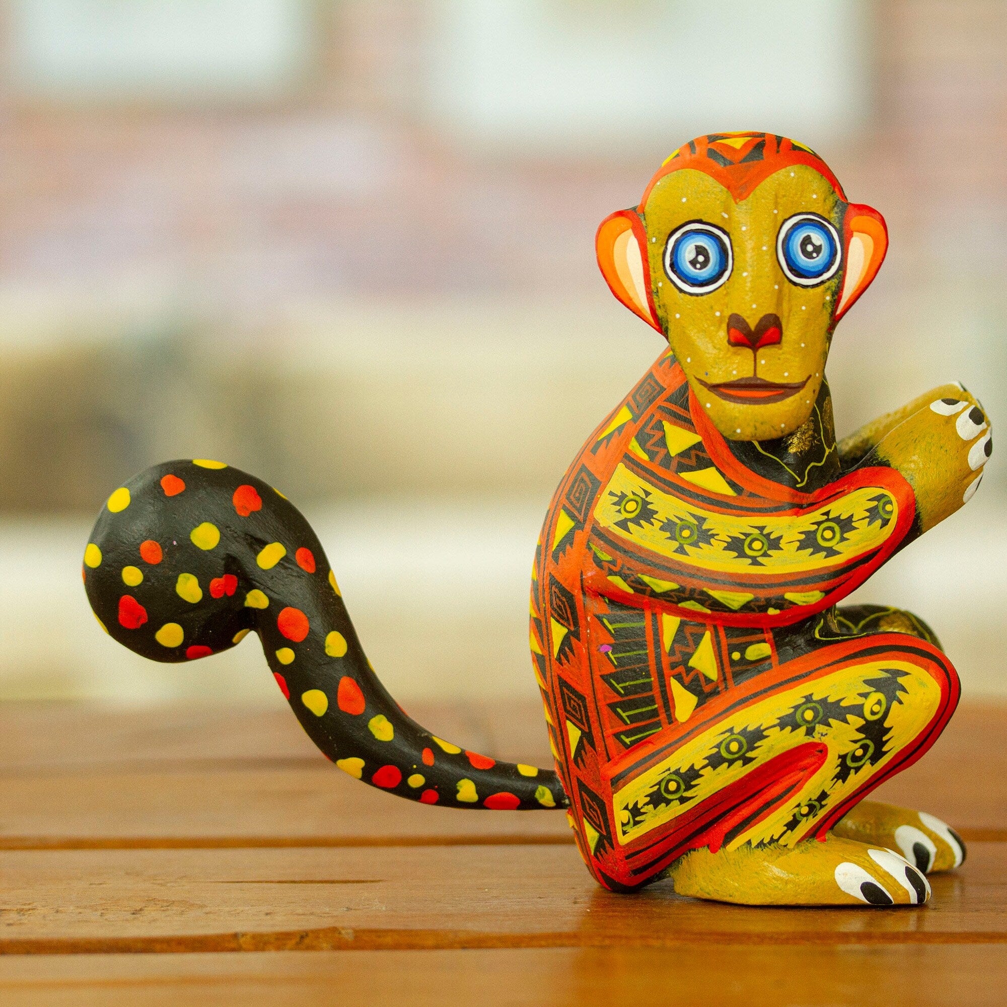 Novica Handmade Playful Soul Wood Alebrije Figurine