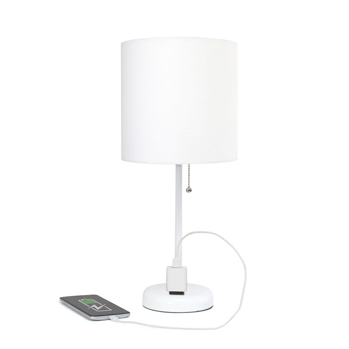 Simple Designs 9.5 Desk Lamp with Charging Outlet and LED Bulb Included - 19.50