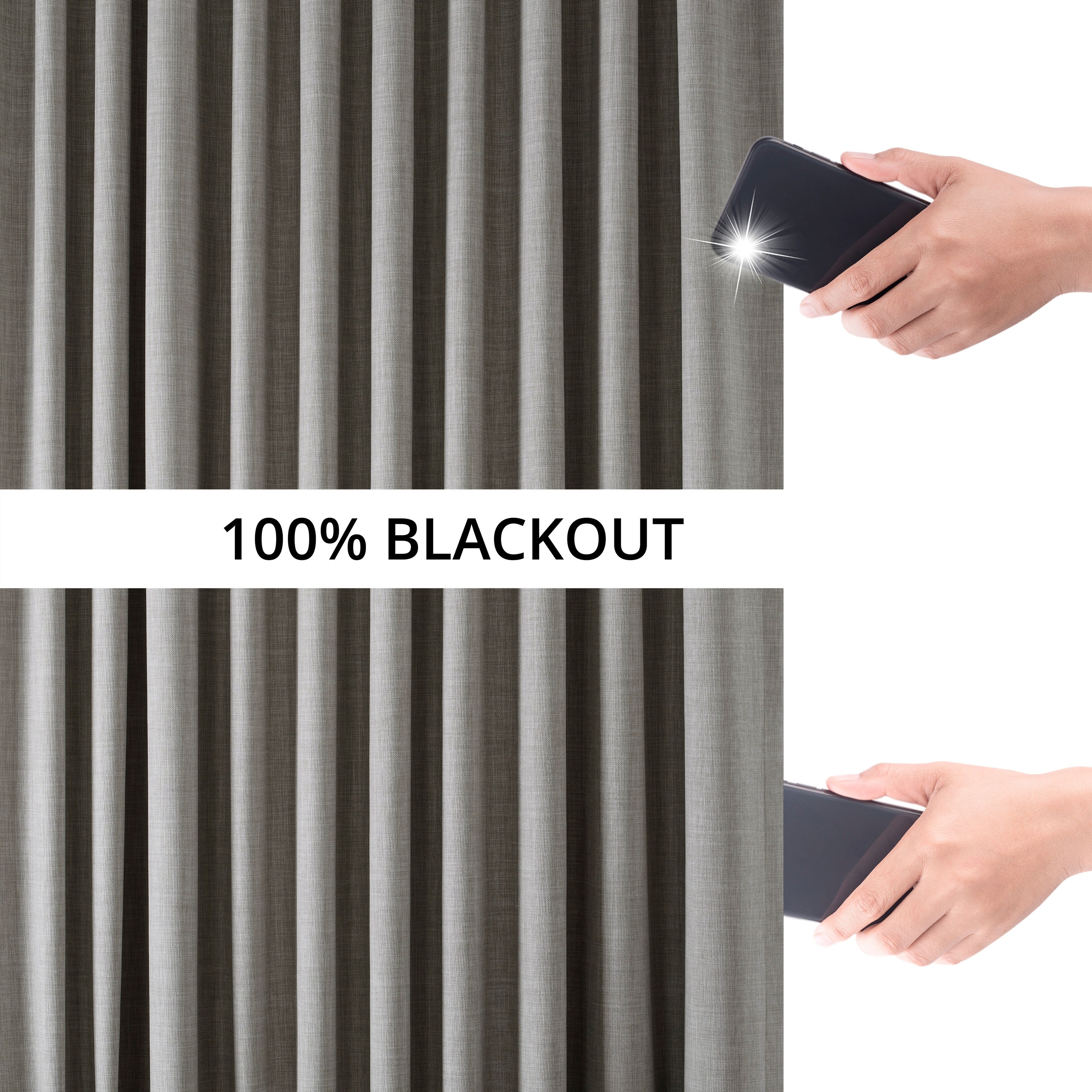 Exclusive Fabrics Extra Wide Performance Linen Blackout Curtains (1 Panel) Thermal Insulated Window Curtains