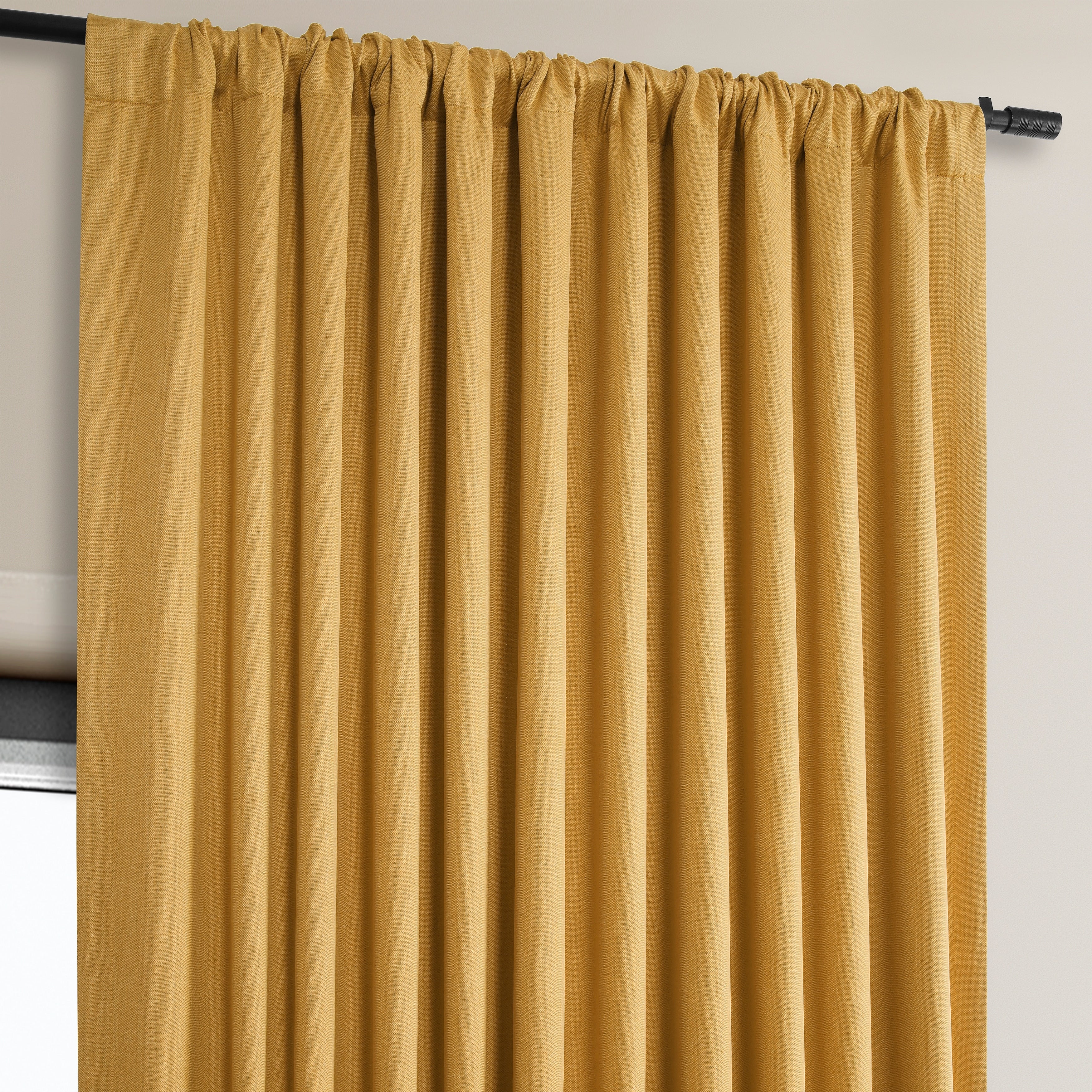 Exclusive Fabrics Faux Linen Extra Wide Room Darkening Curtains (1 Panel)