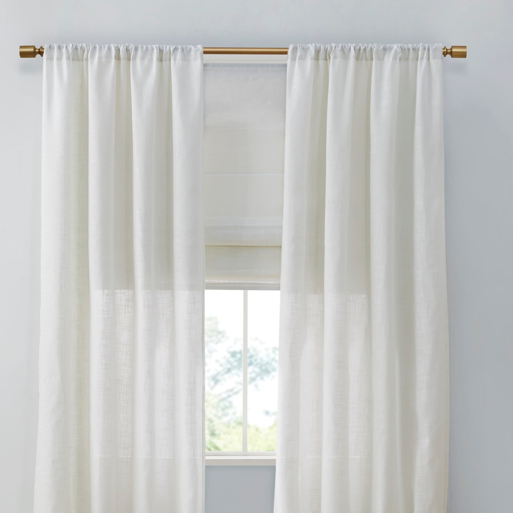 Madison Park Suvi Linen Blend Light Filtering Cordless Roman Shade