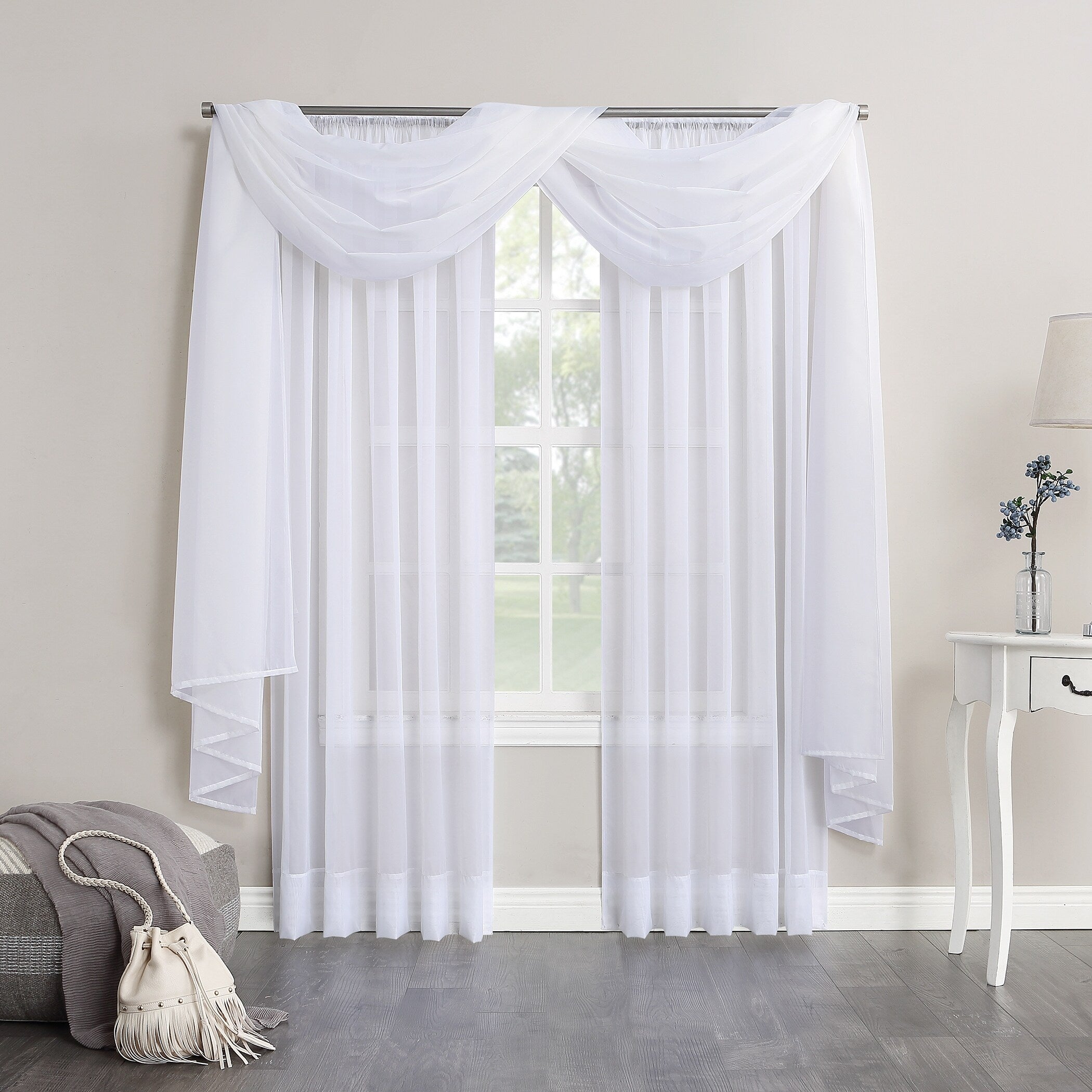 No. 918 Emily Voile Sheer Rod Pocket 1-Piece Curtain Panel, Single Panel