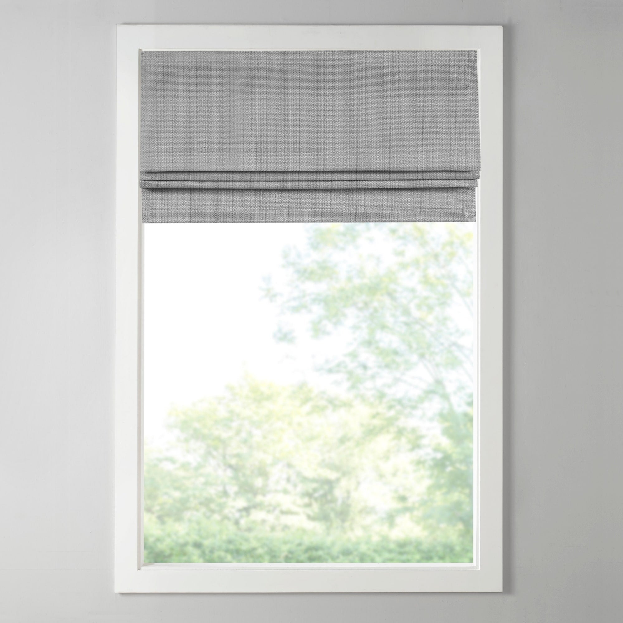 Madison Park Colm Basketweave Cordless Total Blackout Roman Shade