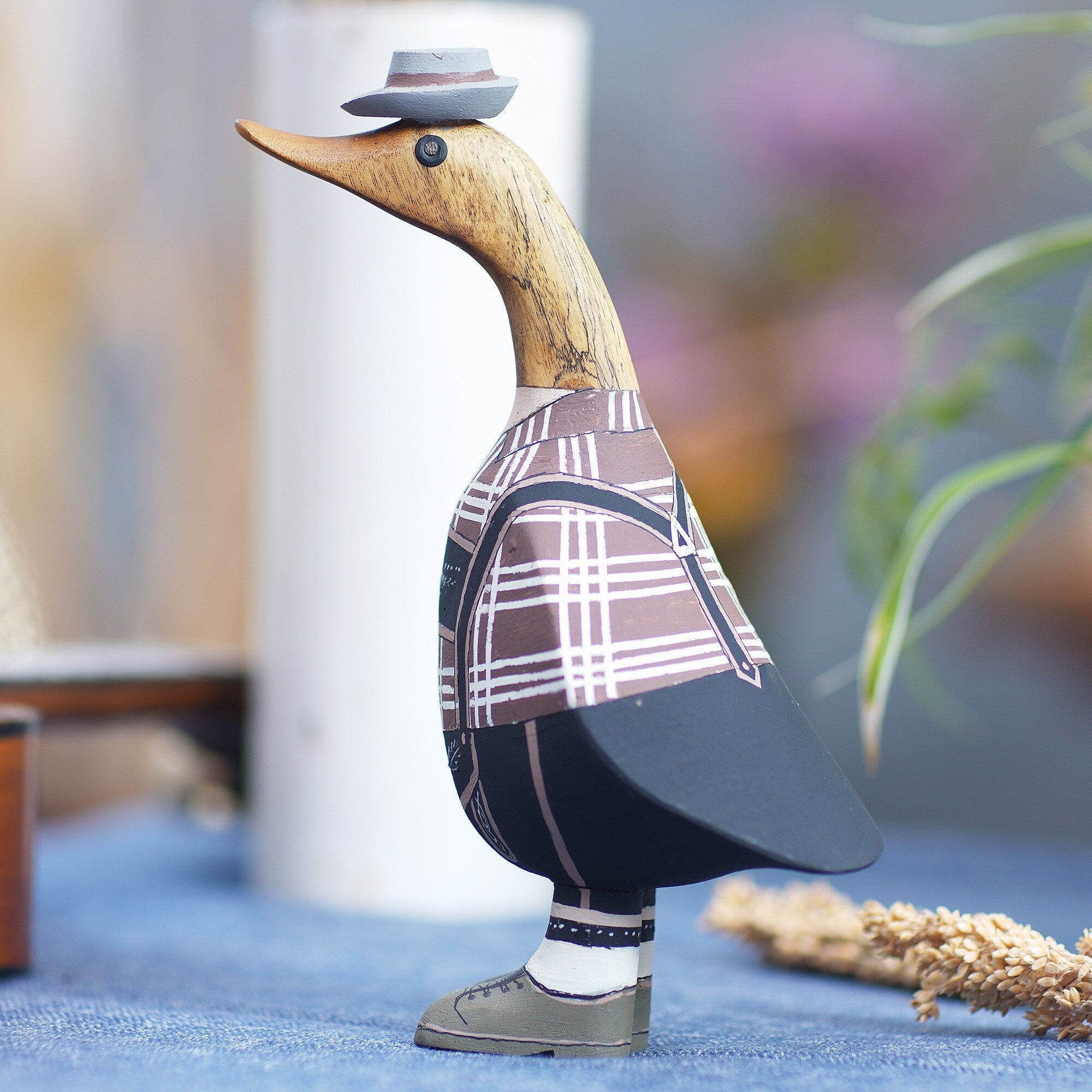 Novica Handmade Mister Duck In Germany Wood Sculpture