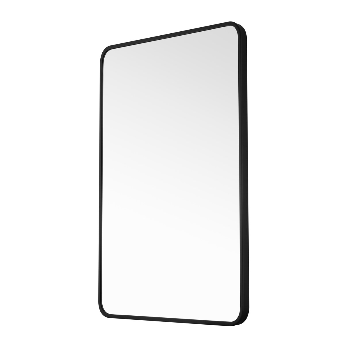 Rounded Rectangular Metal Framed Bathroom Vanity Mirror