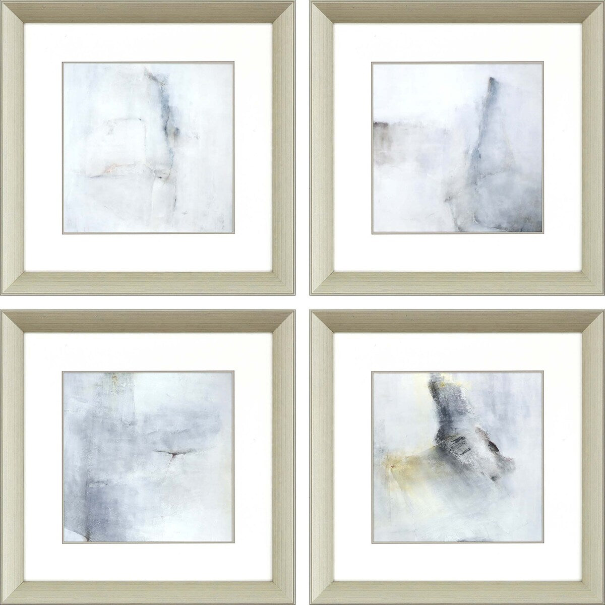 A Glimpse S/4 Framed Art Giclee Under Glass - Grey