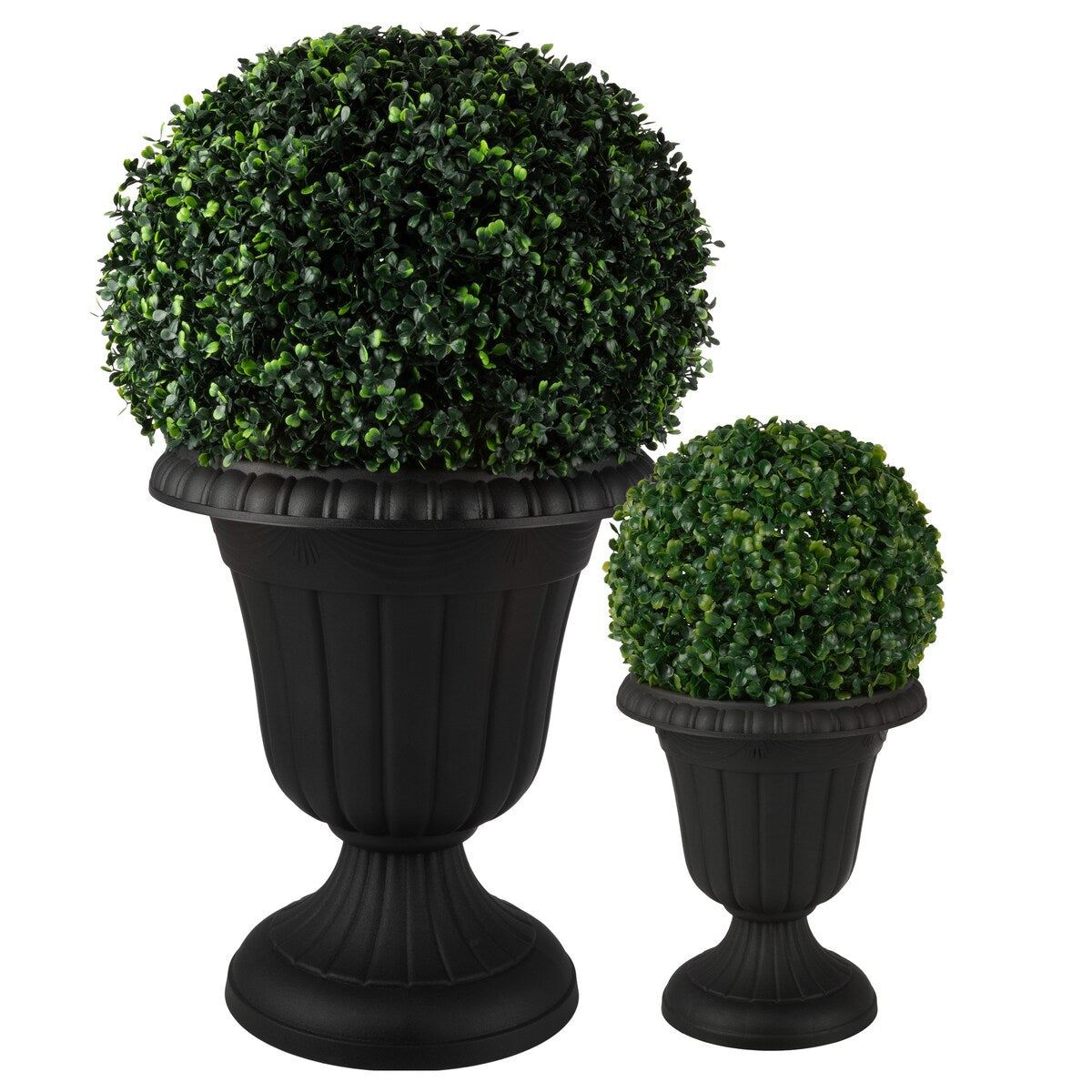 Pure Garden Large and Small Outdoor Urn Planter 2-Pack - Pack of 2