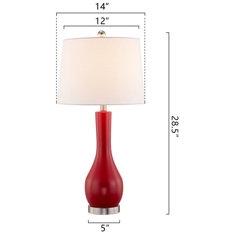 28.5 Ceramic Table Lamp Set with USB (Set of 2)