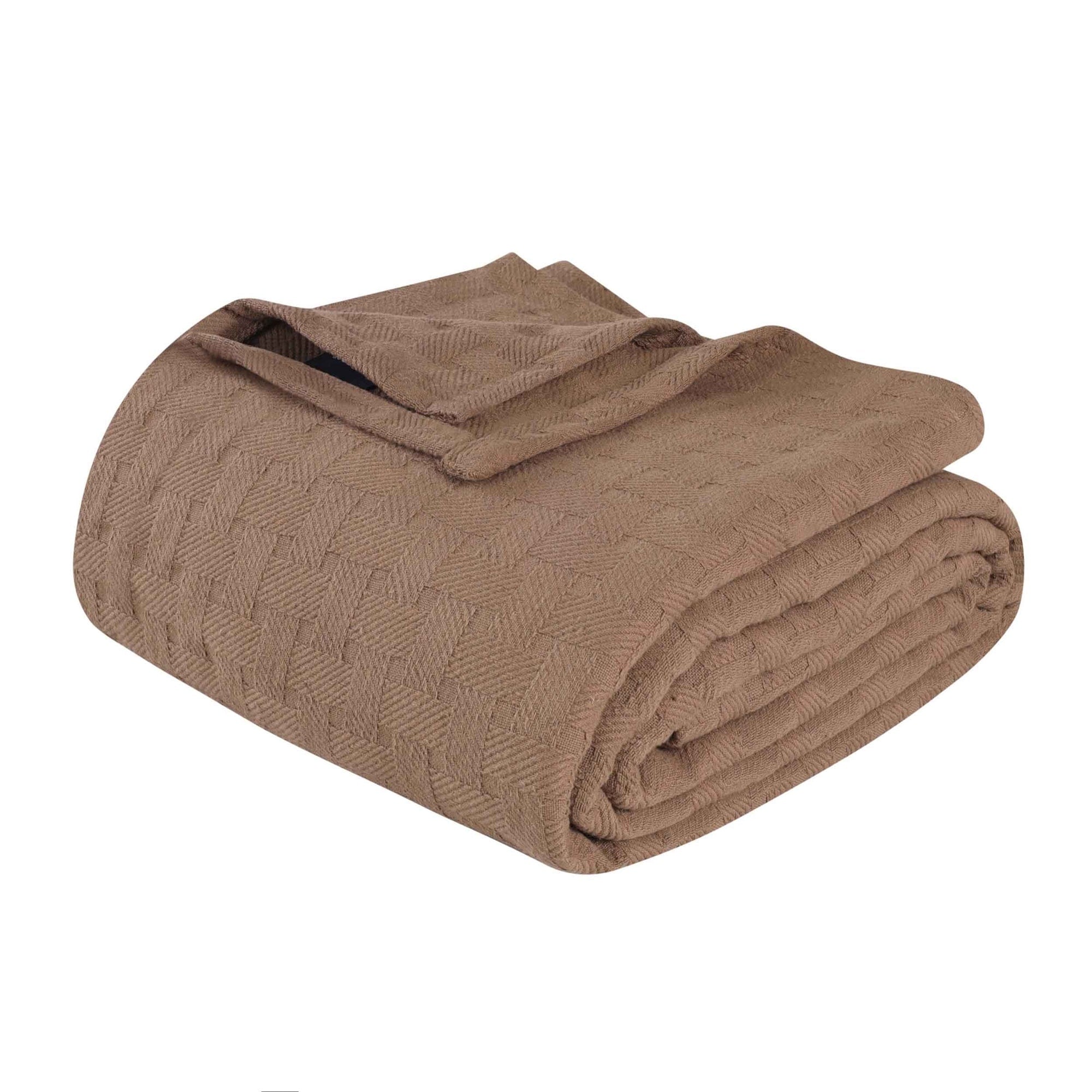 Superior Basketweave All-Season Bedding Cotton Blanket