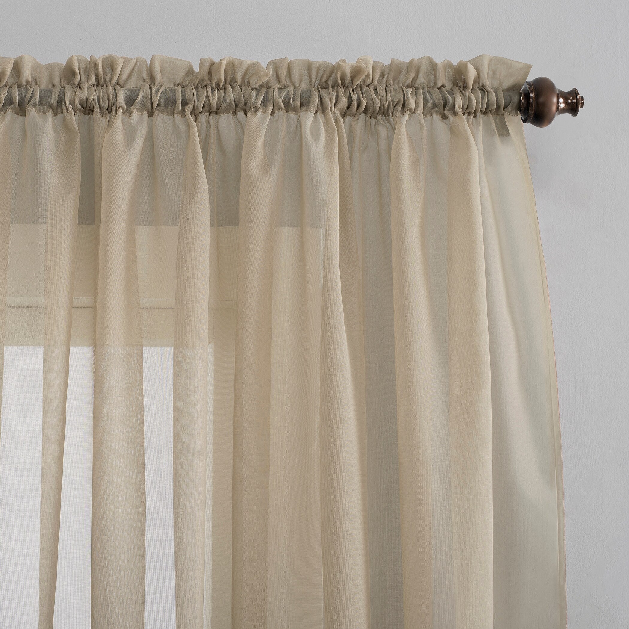 No. 918 Emily Voile Sheer Rod Pocket 1-Piece Curtain Panel, Single Panel