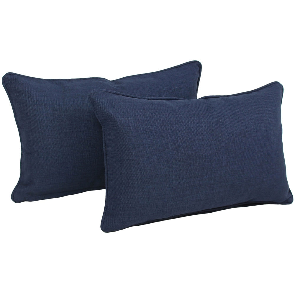 20-inch by 12-inch Indoor/Outdoor Lumbar Accent Throw Pillow (Set of 2)