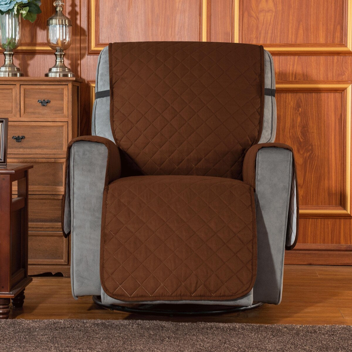 Subrtex Recliner Chair Cover Slipcover Reversible Protector Anti-Slip - Large