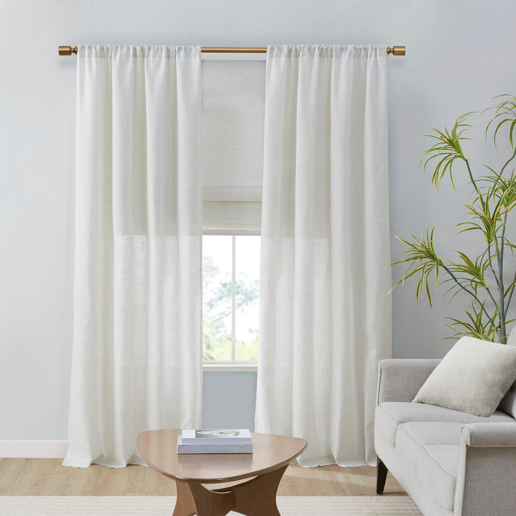 Madison Park Suvi Linen Blend Light Filtering Cordless Roman Shade