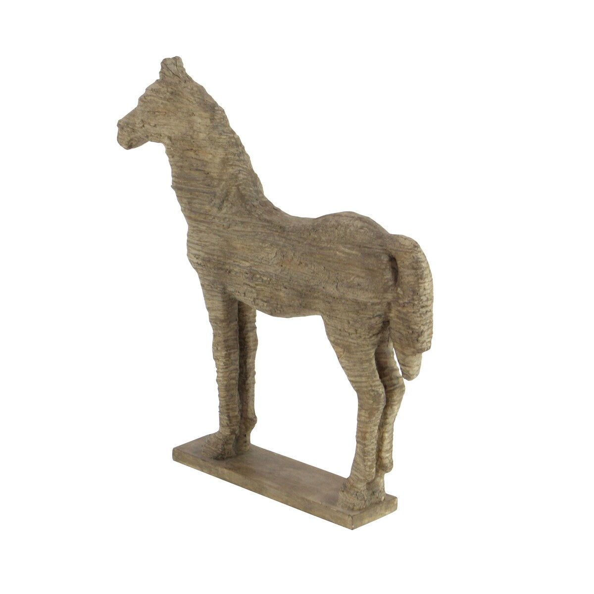 Polystone Horse Decorative Sculpture - Beige - Roche River Decor