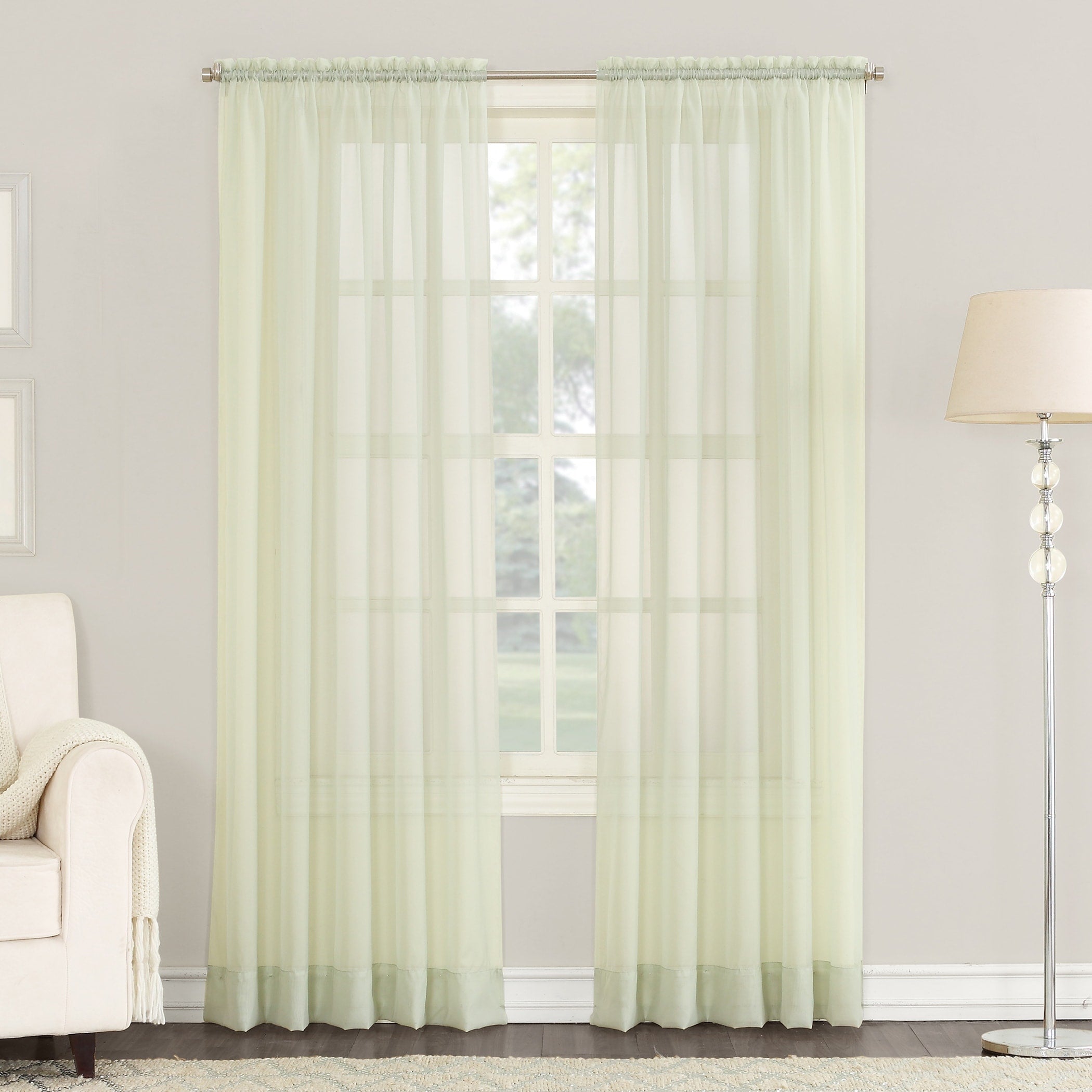 No. 918 Emily Voile Sheer Rod Pocket 1-Piece Curtain Panel, Single Panel