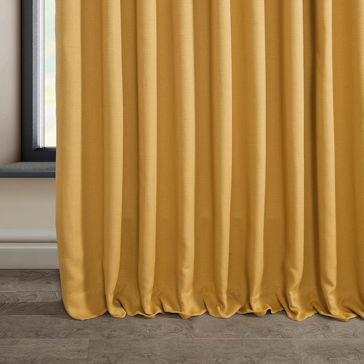 Exclusive Fabrics Faux Linen Extra Wide Room Darkening Curtains (1 Panel)