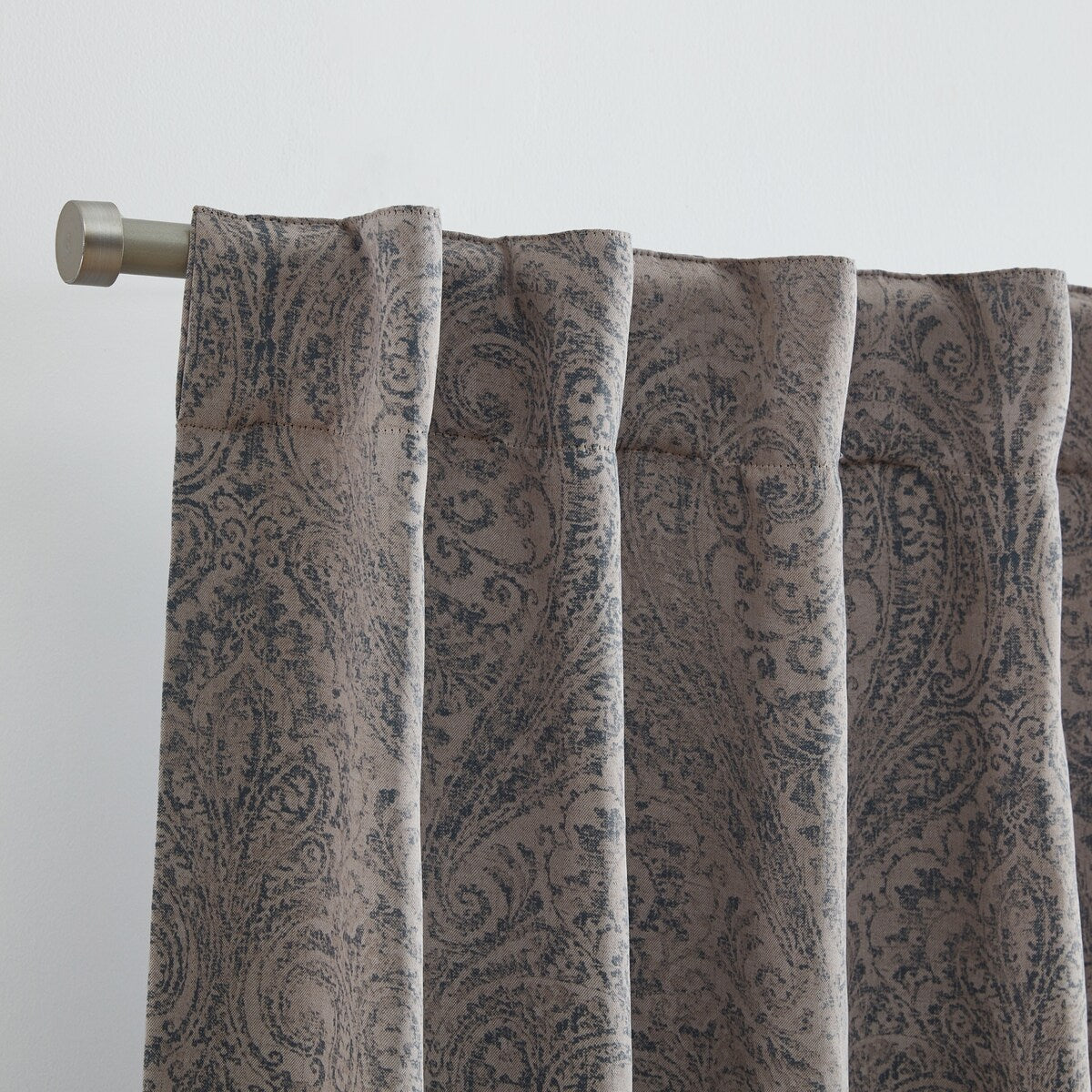 Vittoria Paisley Printed Blackout Curtain Panel