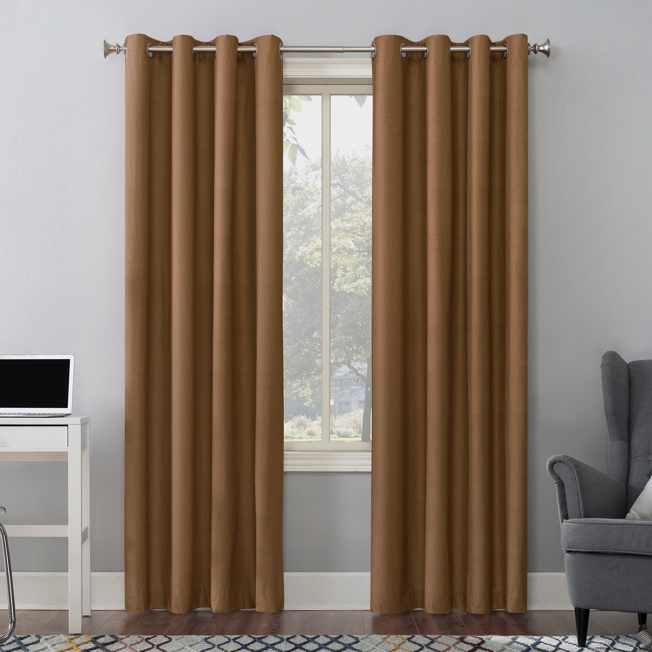 Sun Zero Duran Thermal Insulated Total Blackout Grommet 1-Piece Curtain Panel, Single Panel