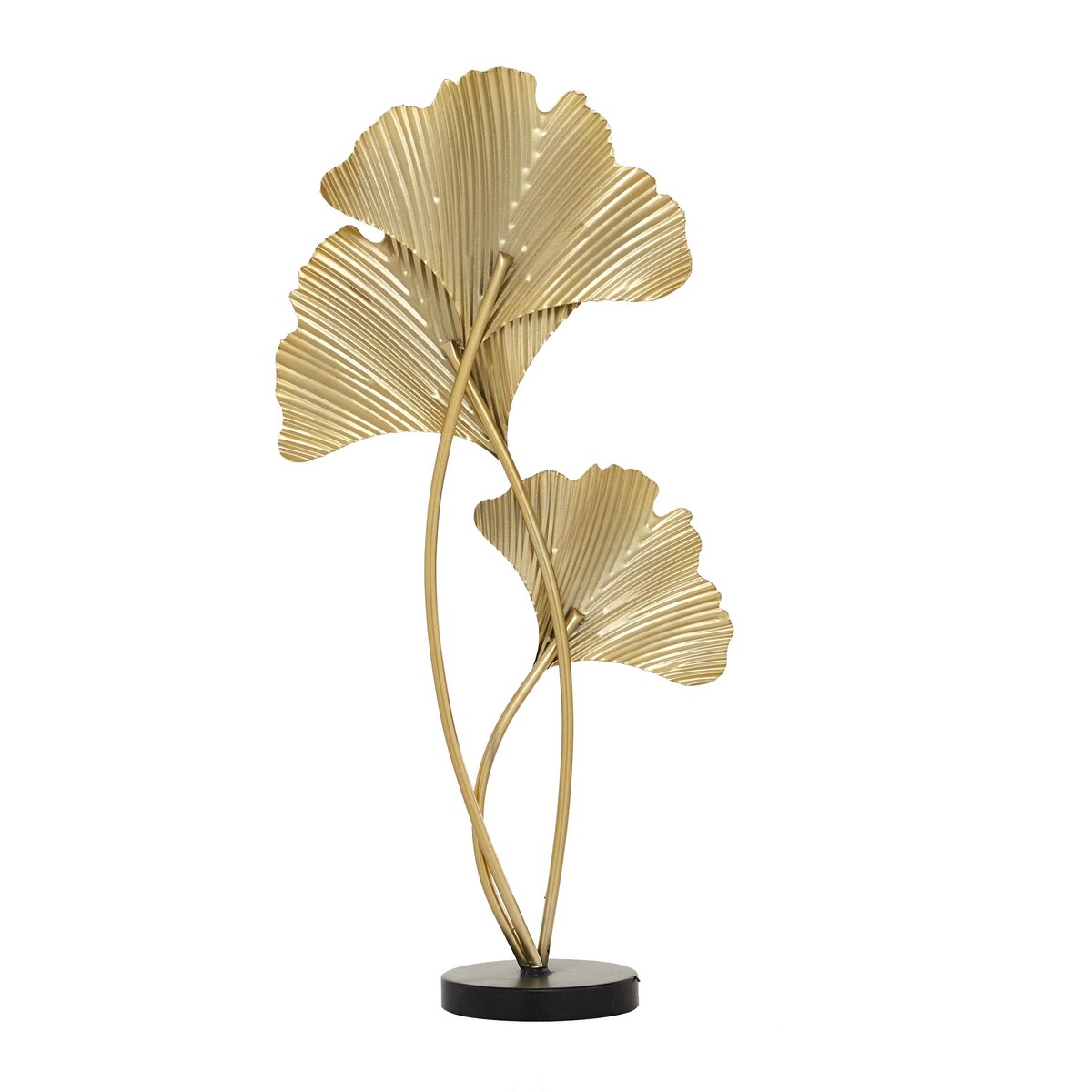 Metal Leaf Decorative Sculpture - White - Roche River Decor