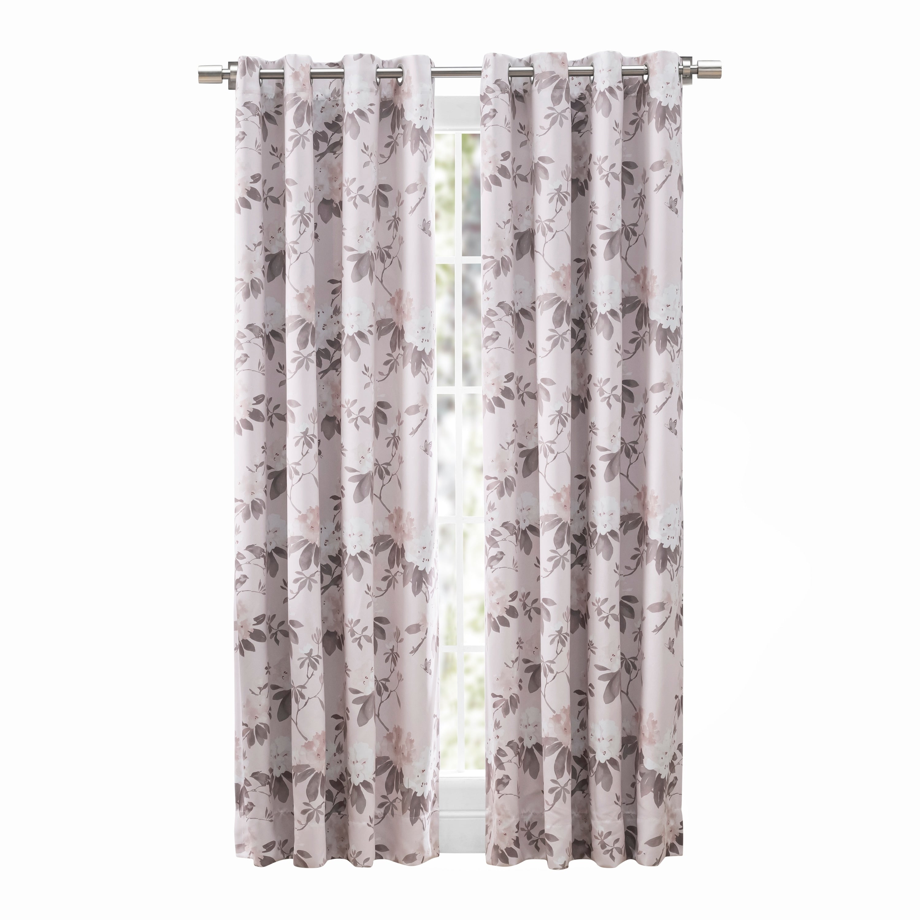 Mystic Garden Premium Floral Blackout Grommet Curtain Panel