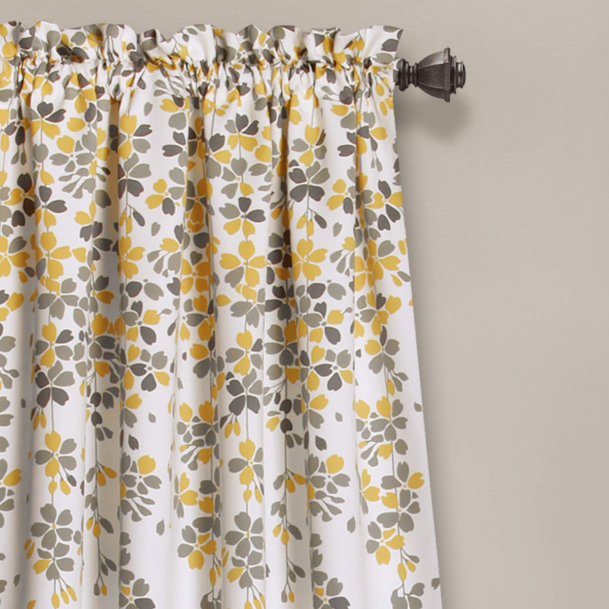 Lush Decor Weeping Flowers Room Darkening Curtain Panel Pair