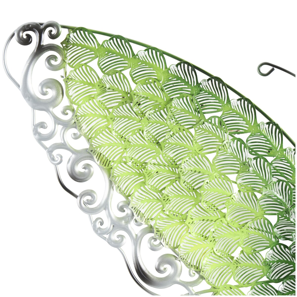 Metal Butterfly Indoor Outdoor Home Wall Decor - Silver, Green, Pink - Roche River Decor