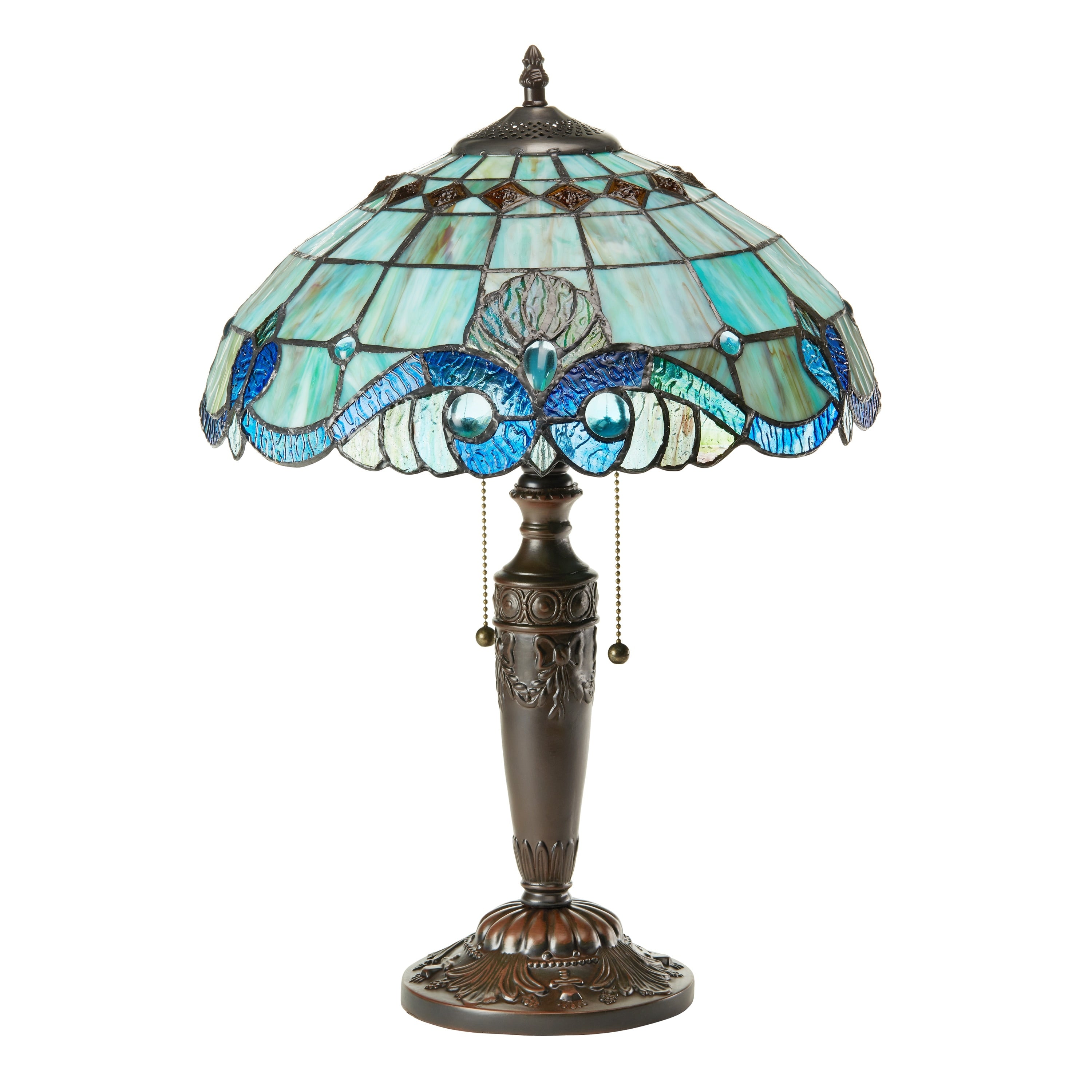 Gracewood Hollow Asdreni 20-inch Stained Glass Tiffany Lamp - 14L x 14W x 20.25H