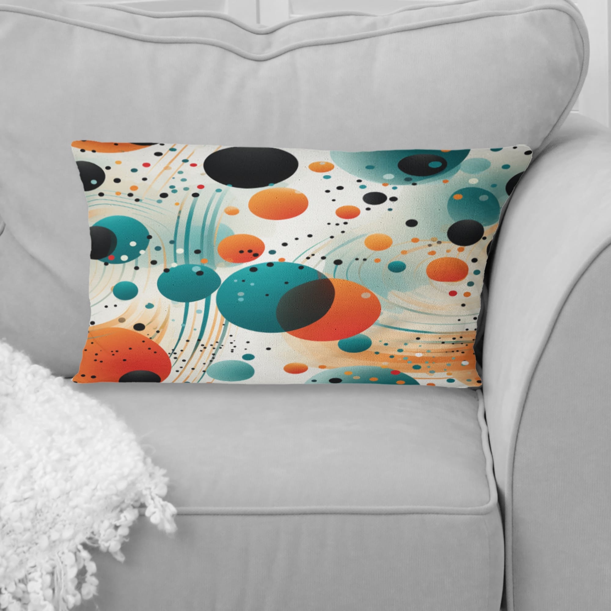 Designart Futurist Polka Nexus IV Polka Dots Printed Throw Pillow