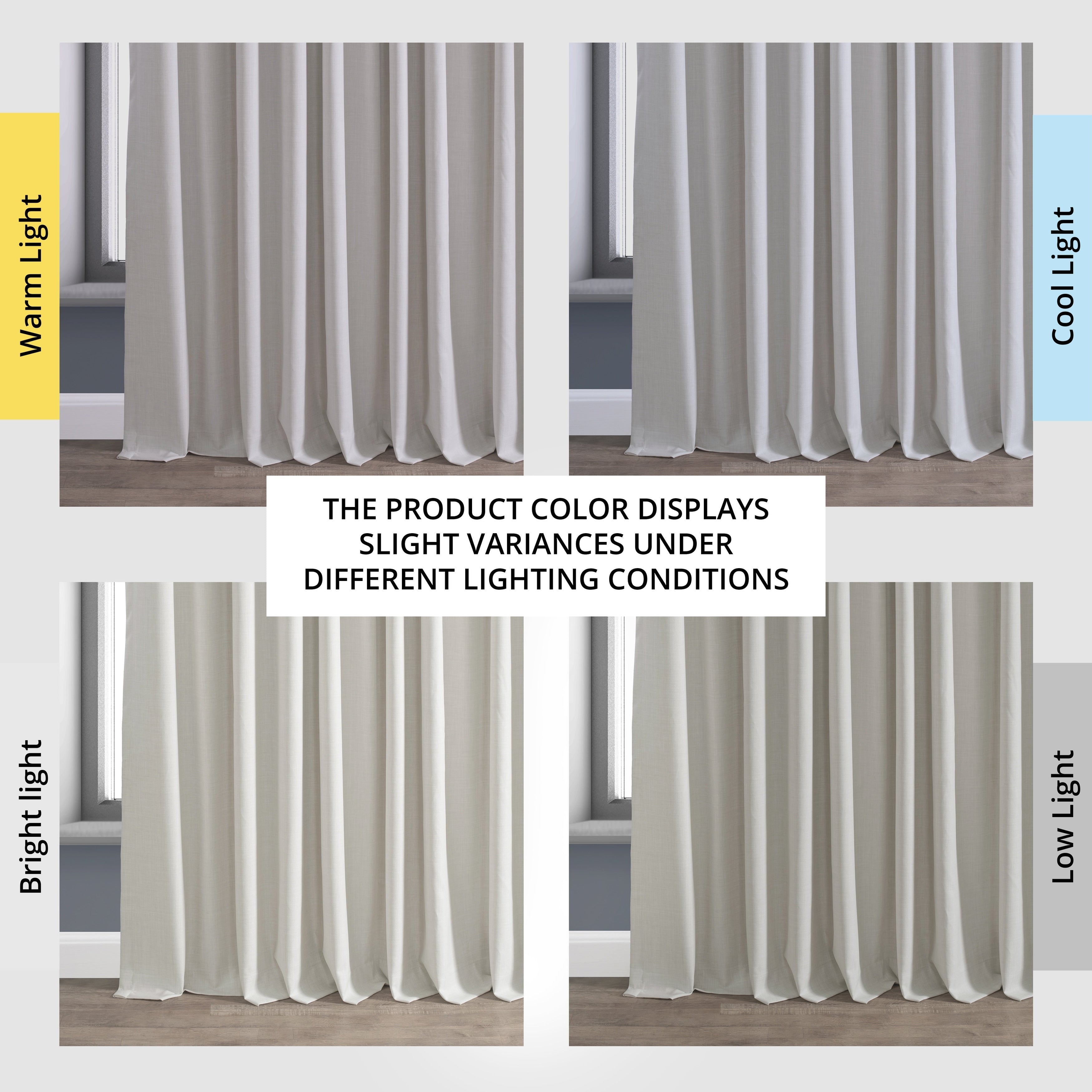 Exclusive Fabrics Extra Wide Performance Linen Blackout Curtains (1 Panel) Thermal Insulated Window Curtains