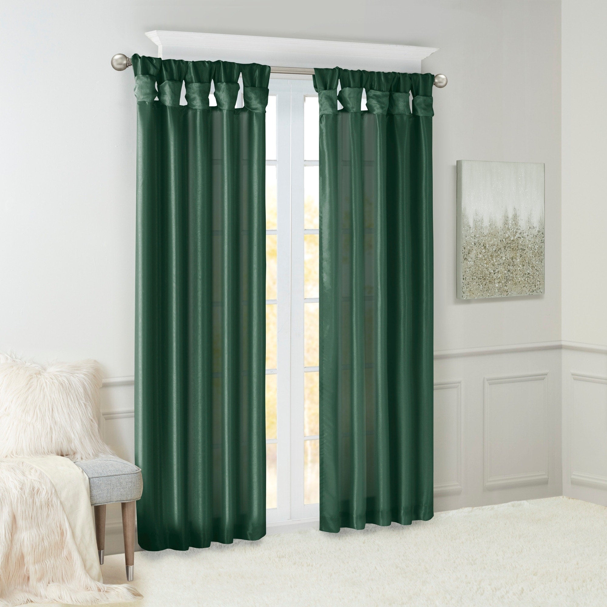 Madison Park Natalie Twisted Tab Lined Single Curtain Panel