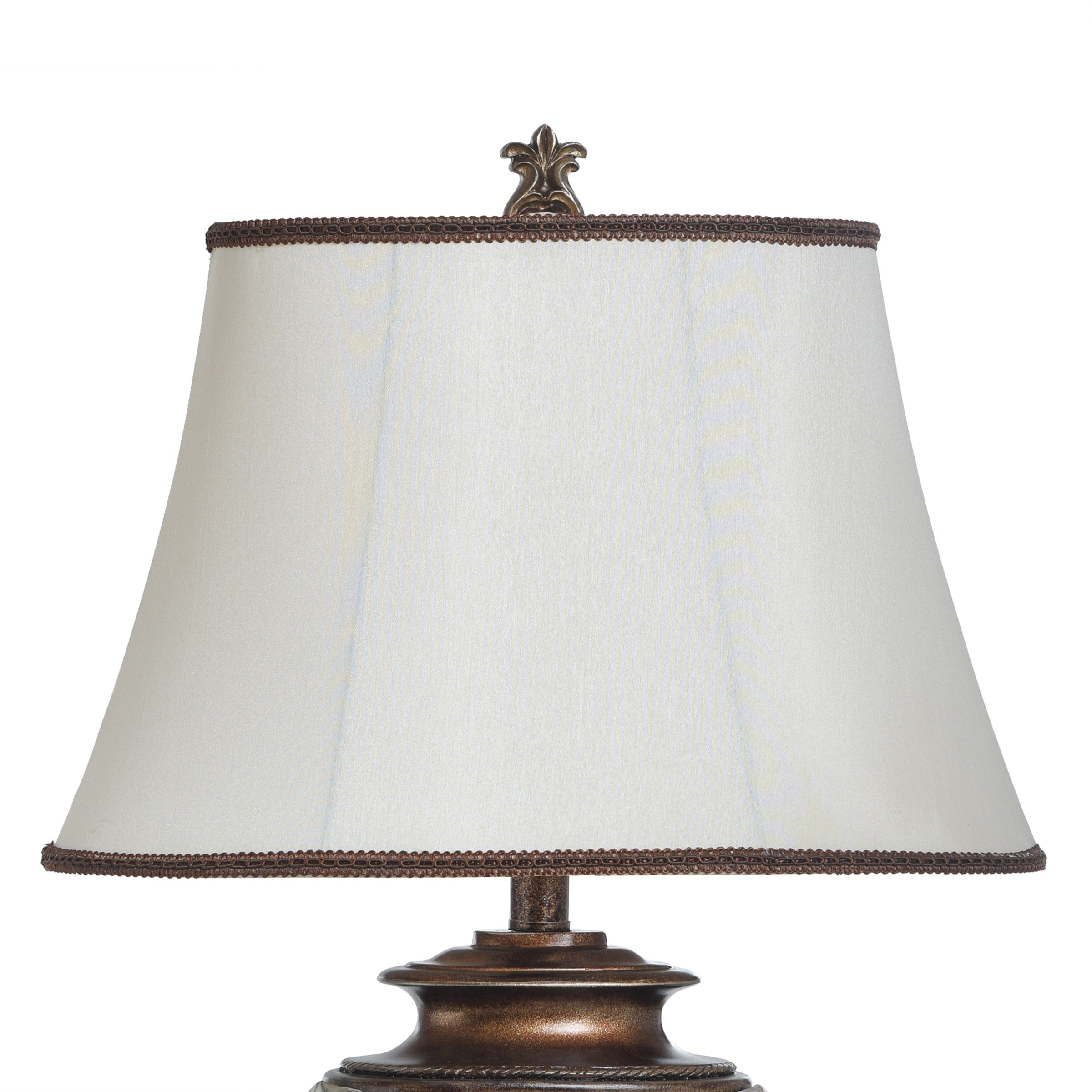 StyleCraft Magonia Table Lamp - Cream, Off-White With Antique Gold Accent Finish