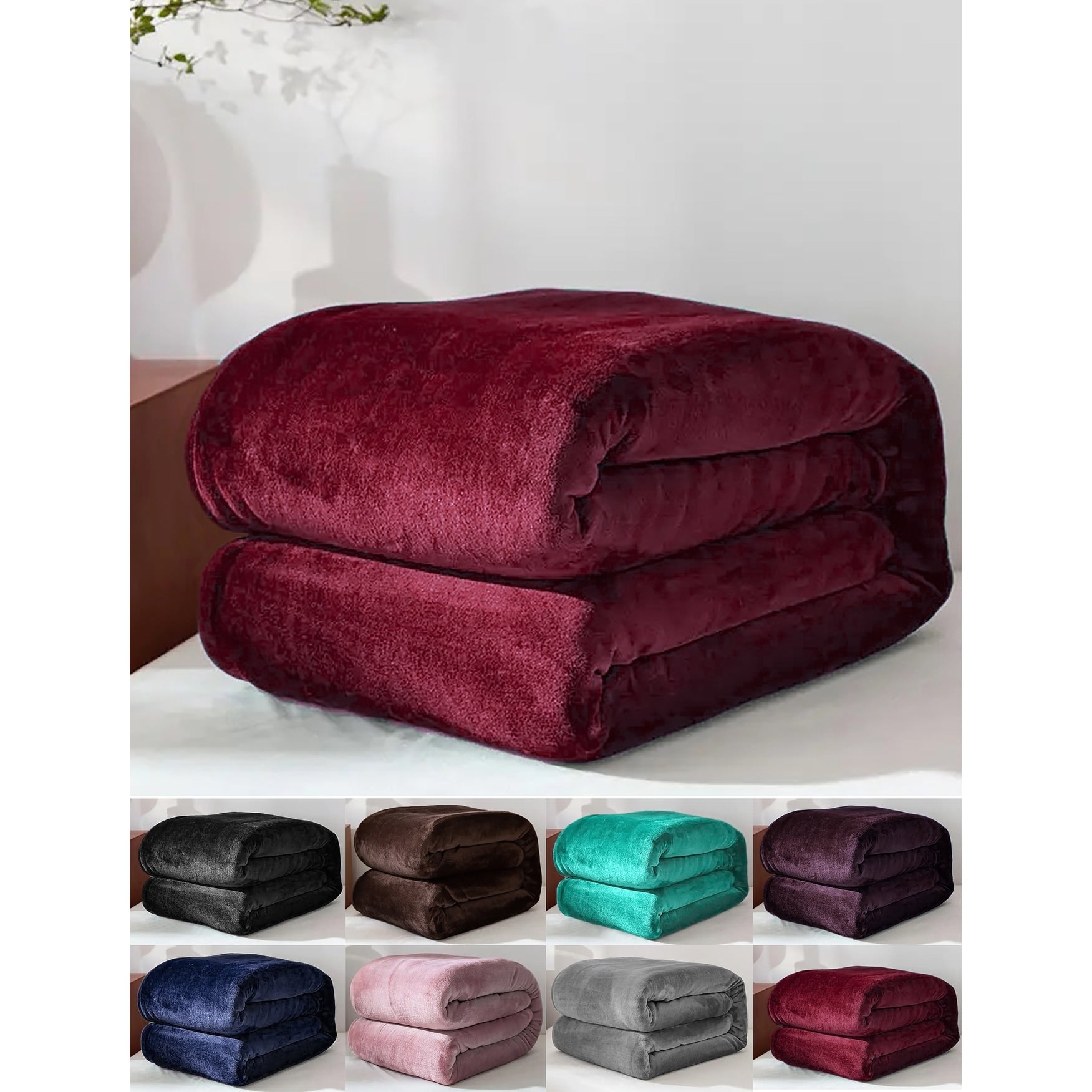 Super Soft Warm Flannel Fleece Plush Microfiber Bed Throw Blanket