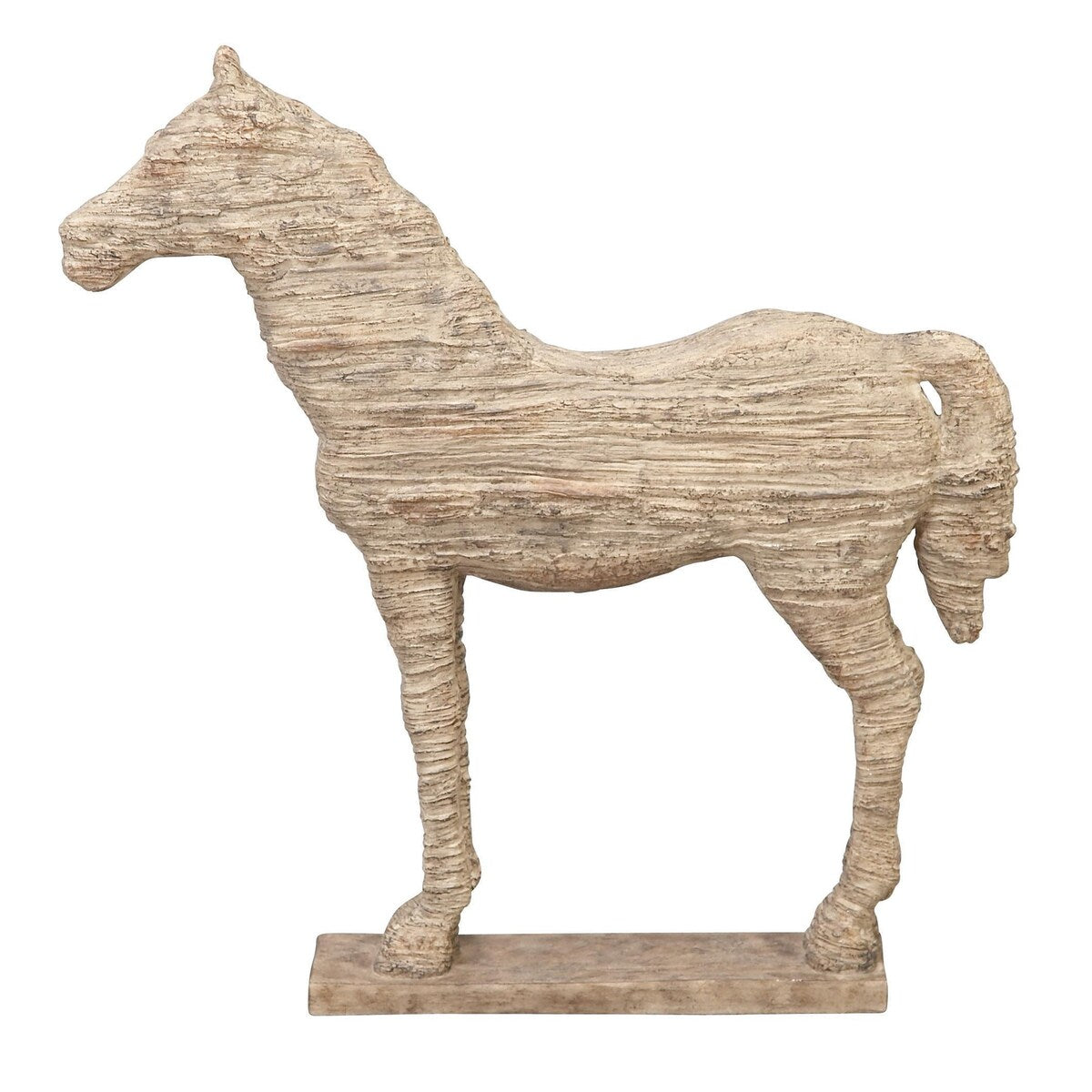 Polystone Horse Decorative Sculpture - Beige - Roche River Decor