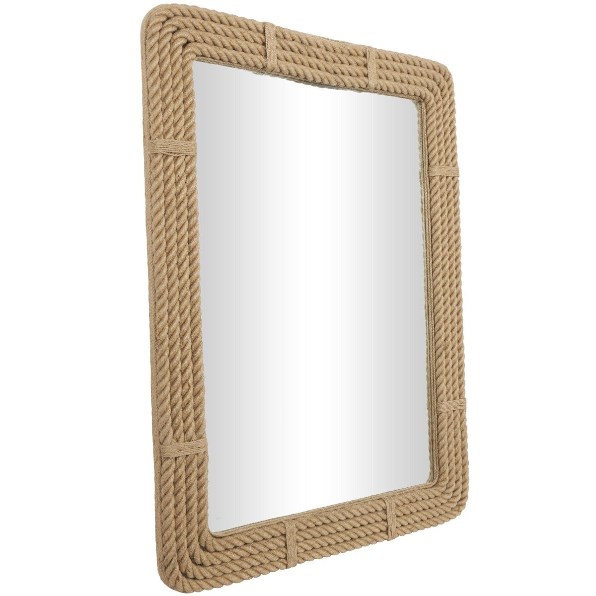 Handmade Rope Room Wall Mirror - Brown - Roche River Decor