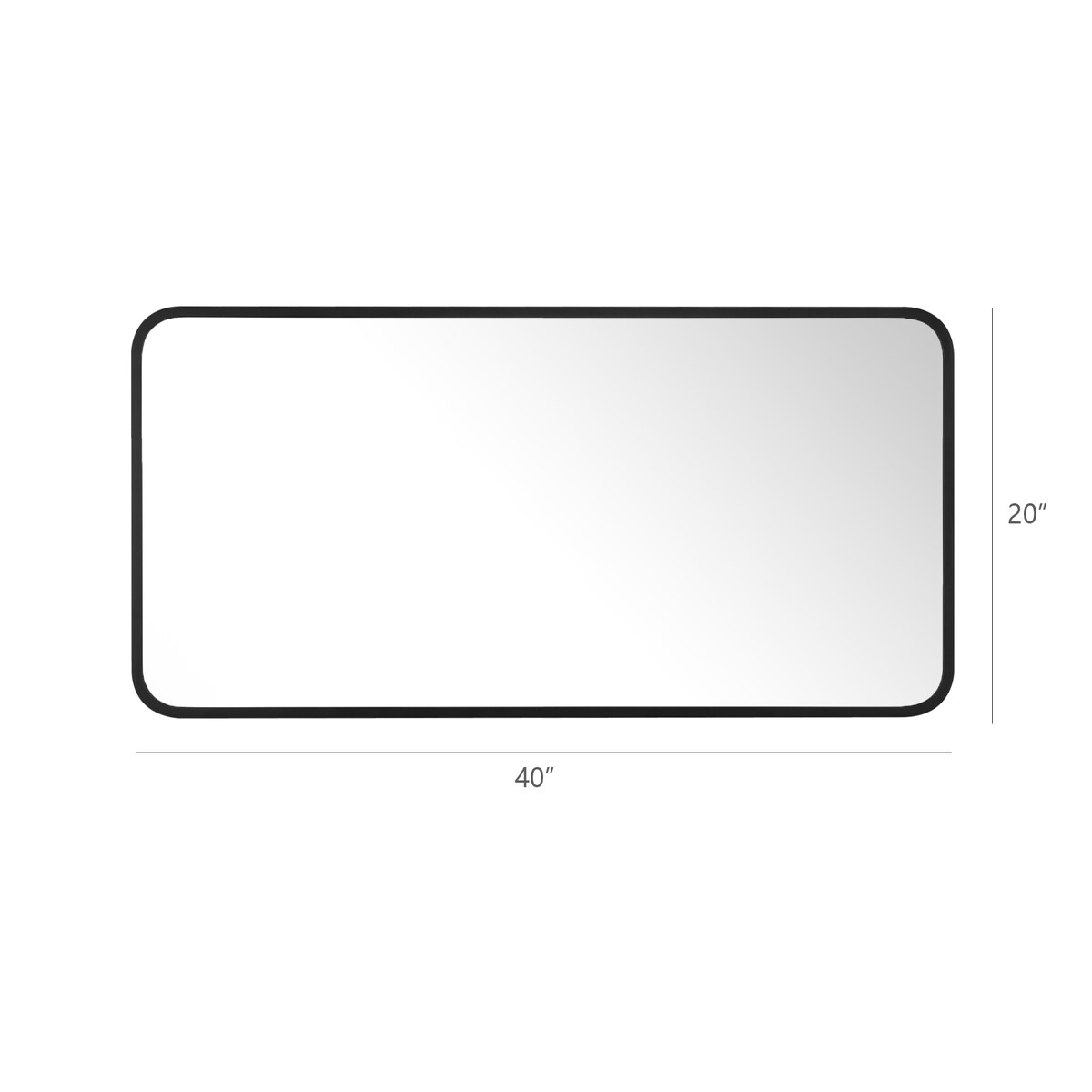 Rounded Rectangular Metal Framed Bathroom Vanity Mirror