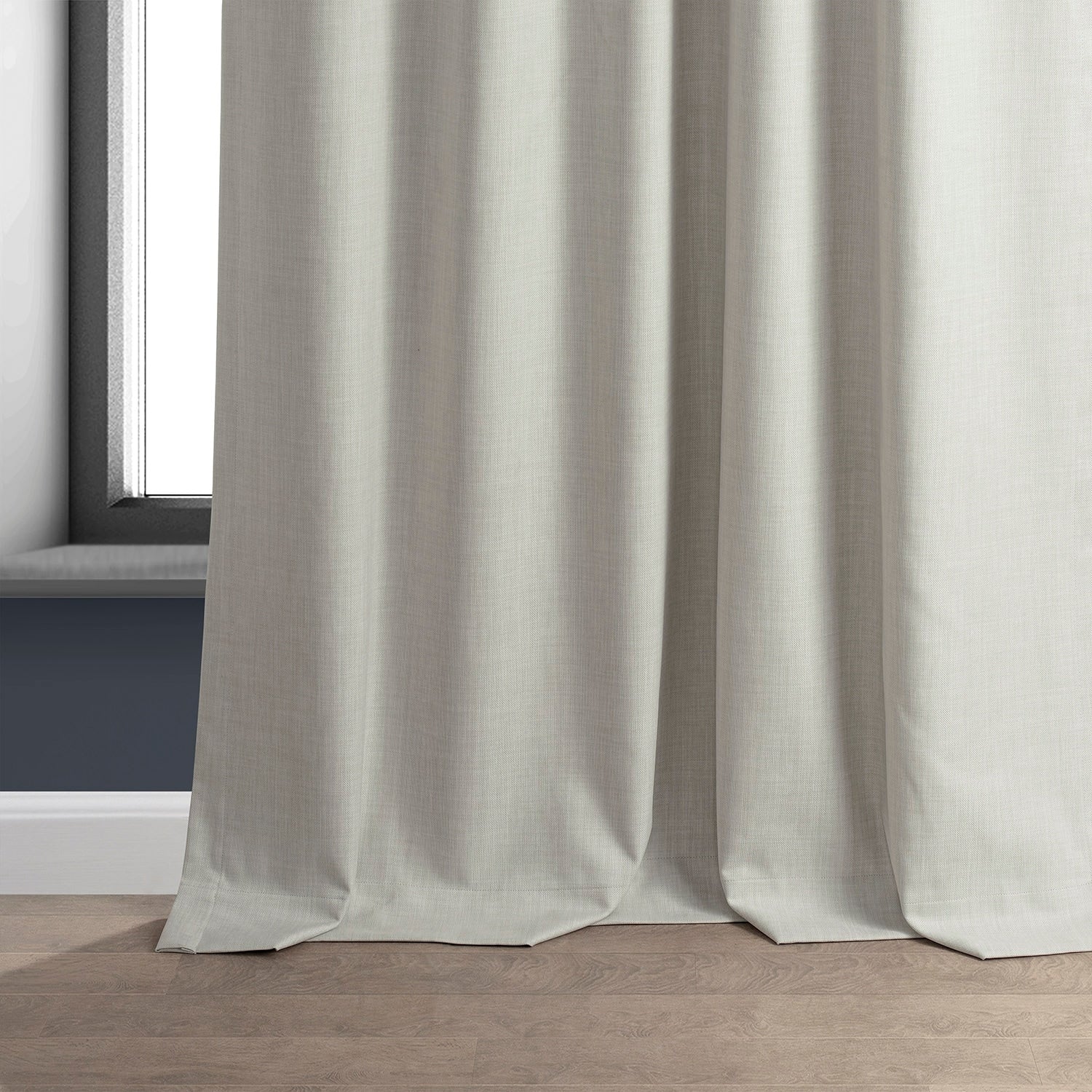 Exclusive Fabrics Performance Linen Luxury Blackout Curtains (1 Panel) - Thermal Insulation, Elegant Blackout Drapery