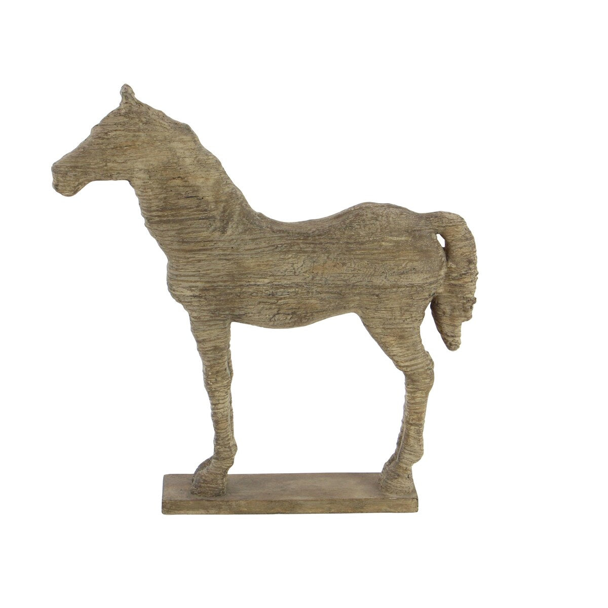 Polystone Horse Decorative Sculpture - Beige - Roche River Decor