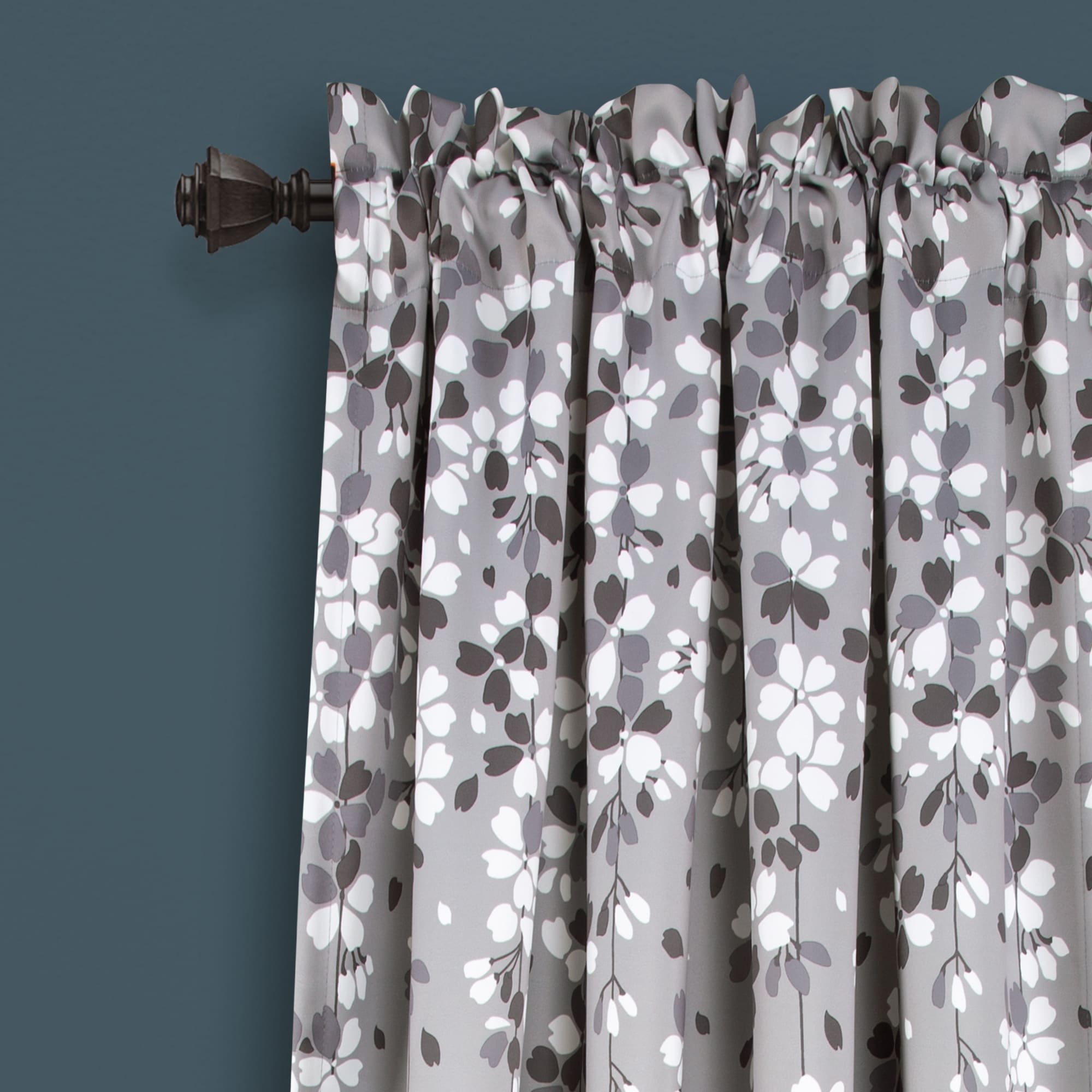 Lush Decor Weeping Flowers Room Darkening Curtain Panel Pair