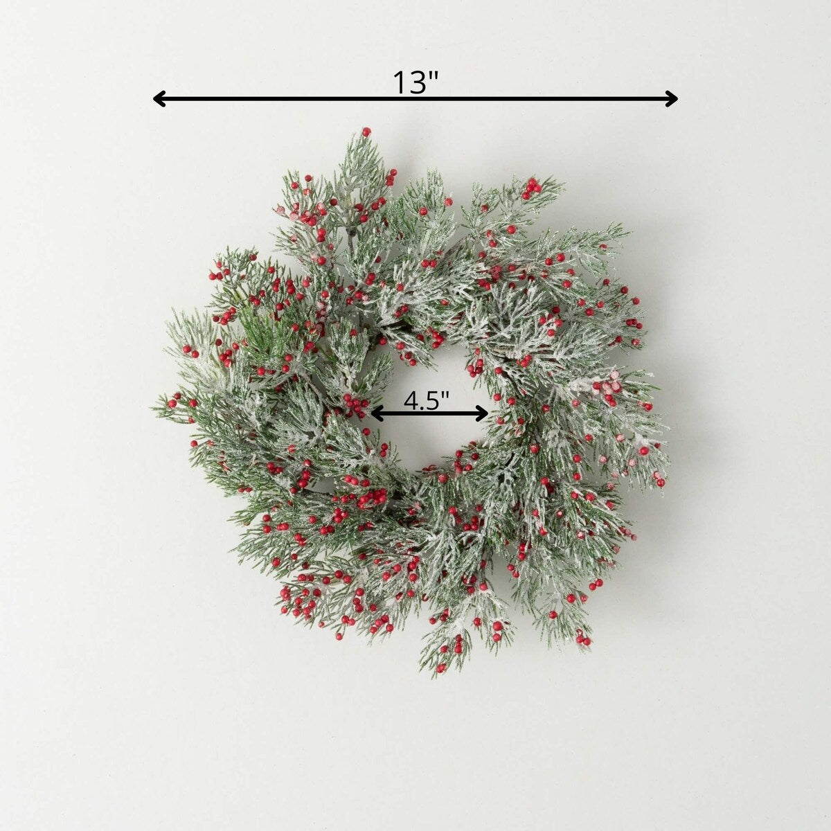 Sullivans Artificial Christmas Cedar Red Berry Wreath