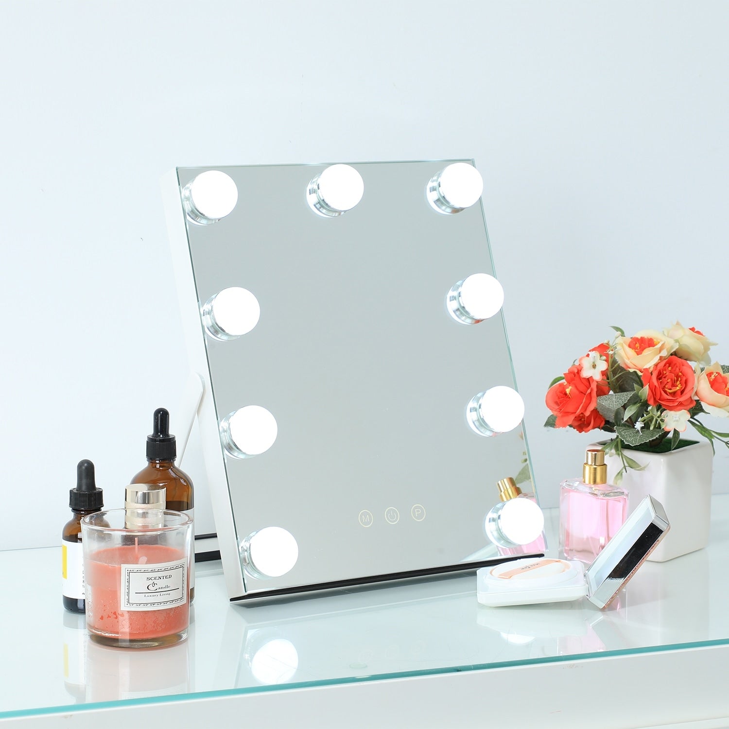 Hollywood Vanity Makeup Mirror for Dressing Table, 25 x 30 cm