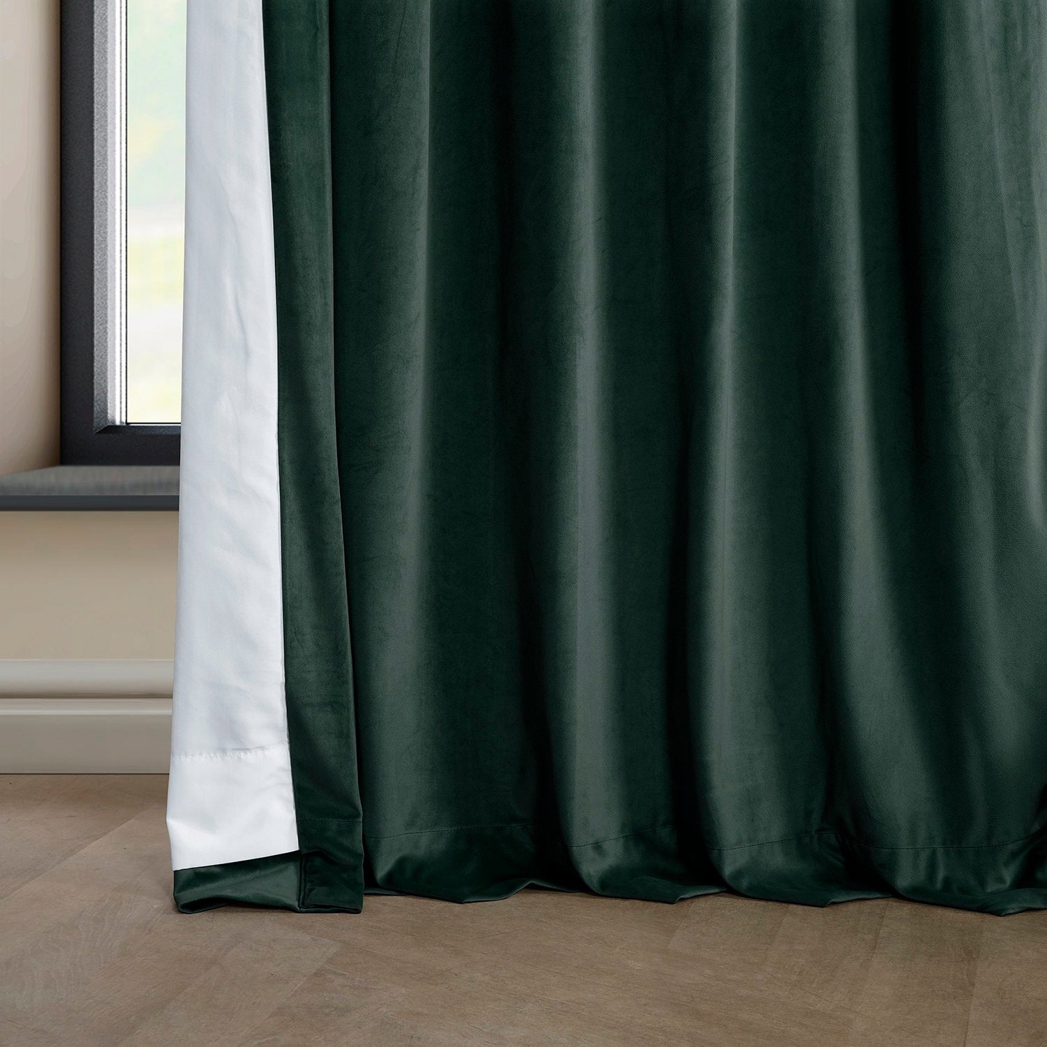 Exclusive Fabrics Heritage Plush Velvet Room Darkening Curtain (1 Panel) - Luxurious Single Drapery for Enhanced Room Darkening