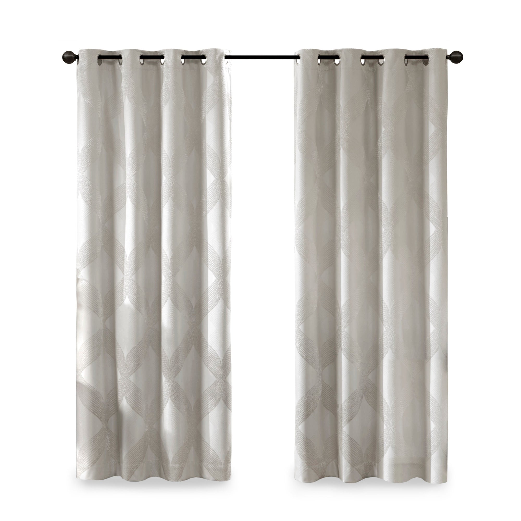 SunSmart Abel Ogee Knitted Jacquard Total Blackout Curtain Panel